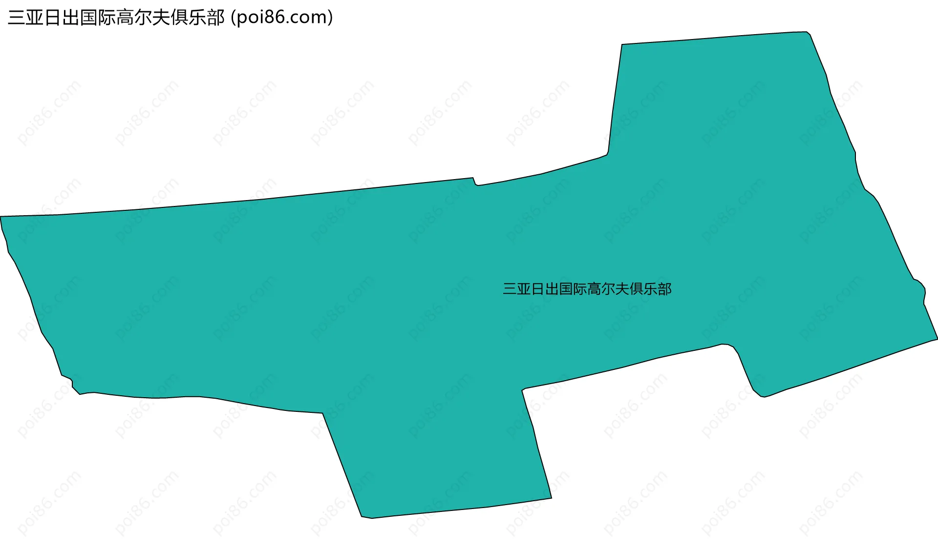 三亚日出国际高尔夫俱乐部边界地图