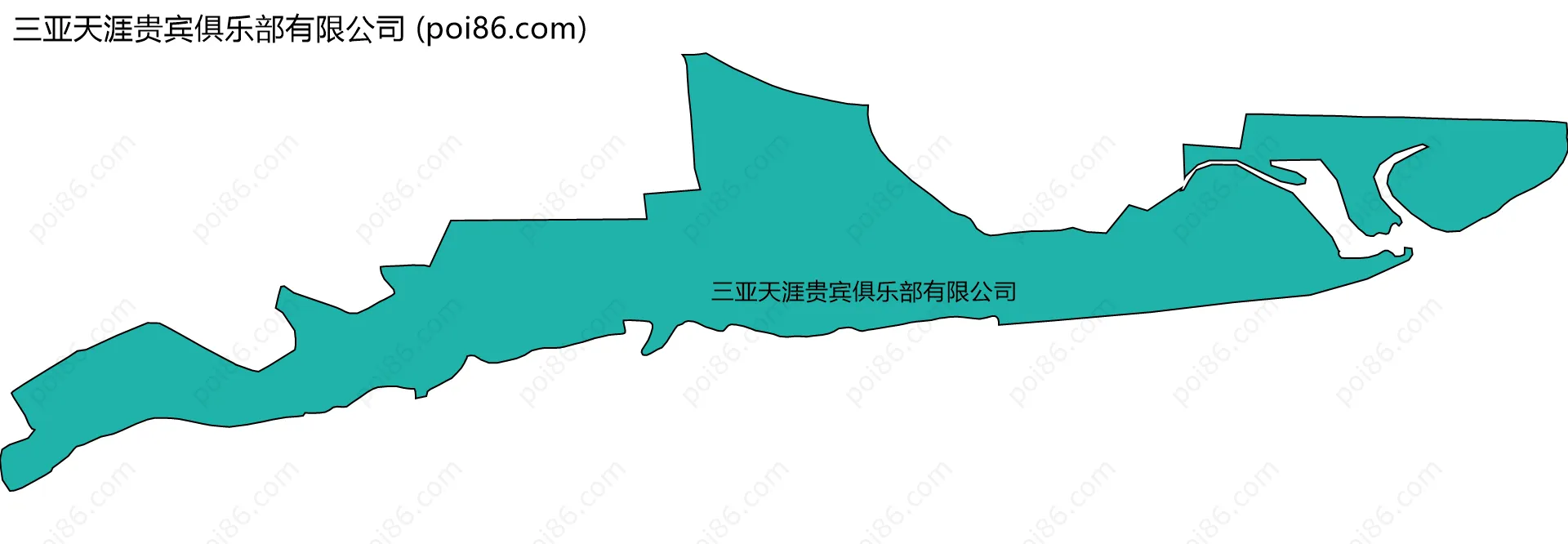 三亚天涯贵宾俱乐部有限公司边界地图