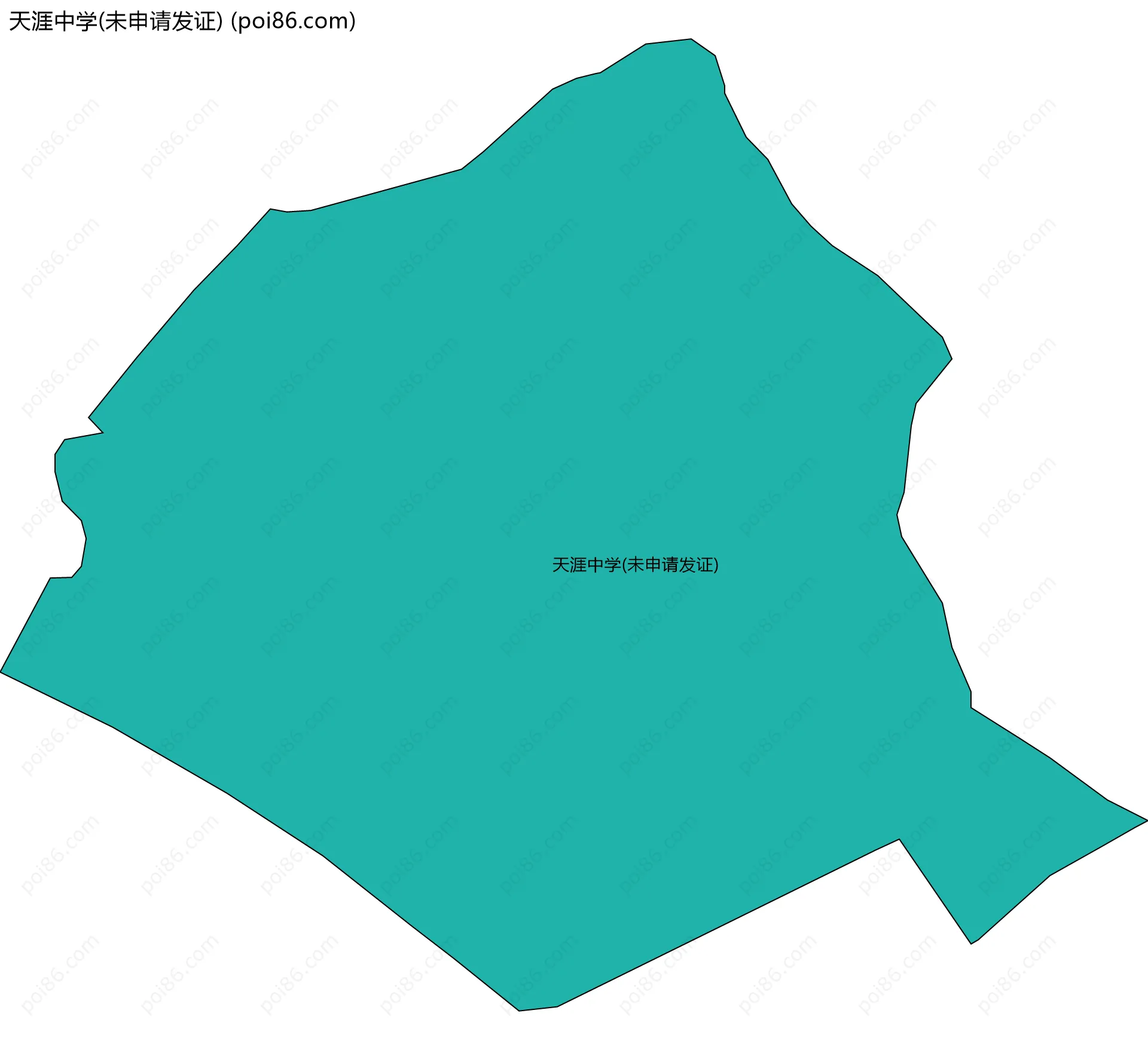 天涯中学(未申请发证)边界地图