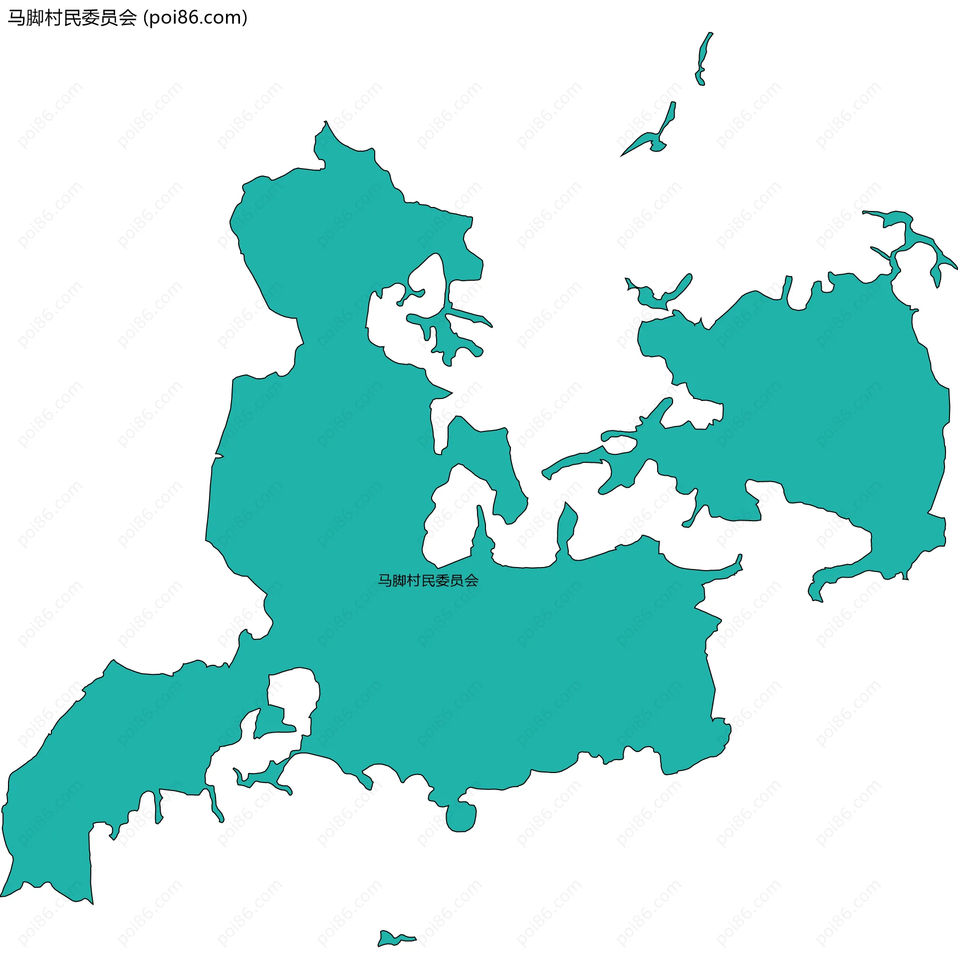 马脚村民委员会边界地图