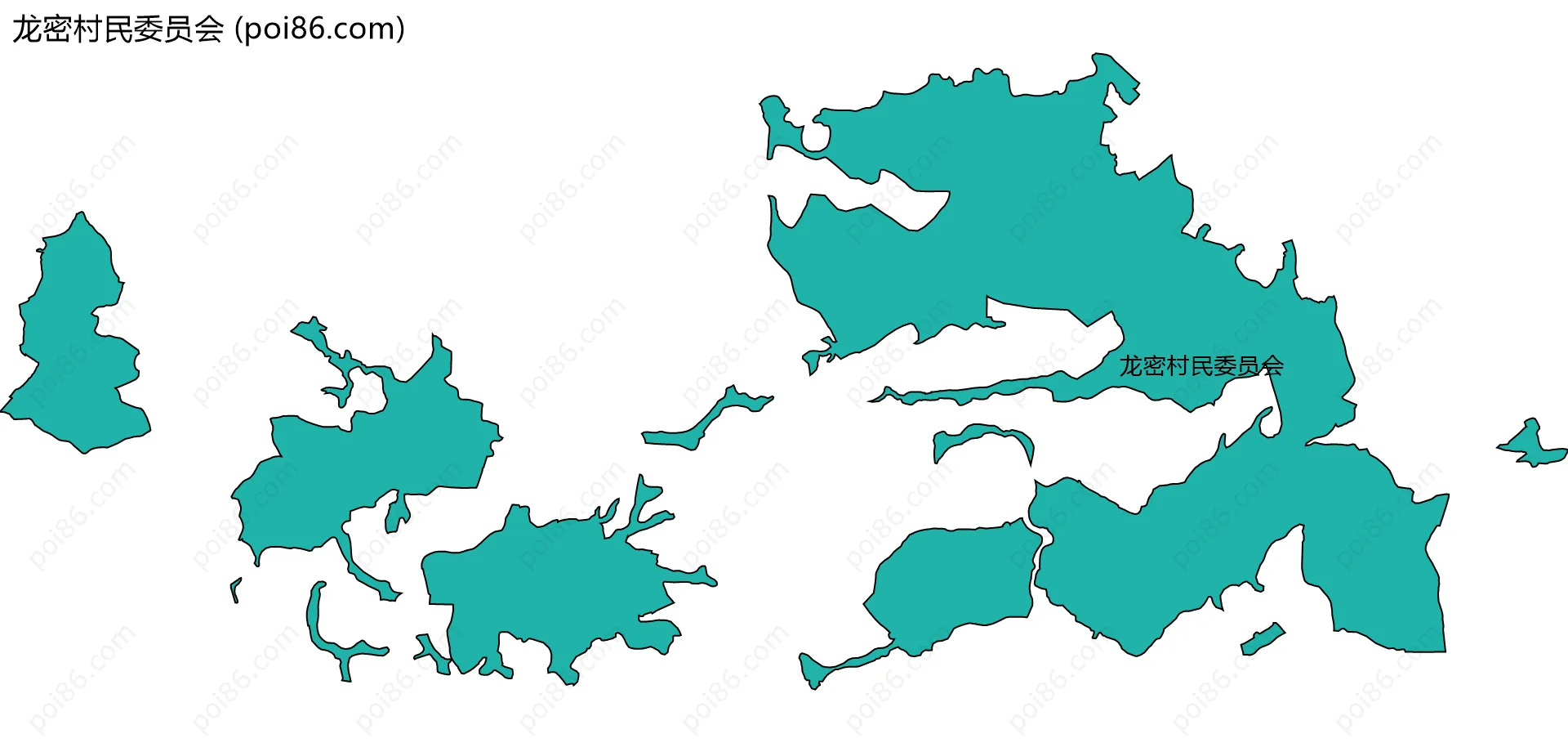 龙密村民委员会边界地图
