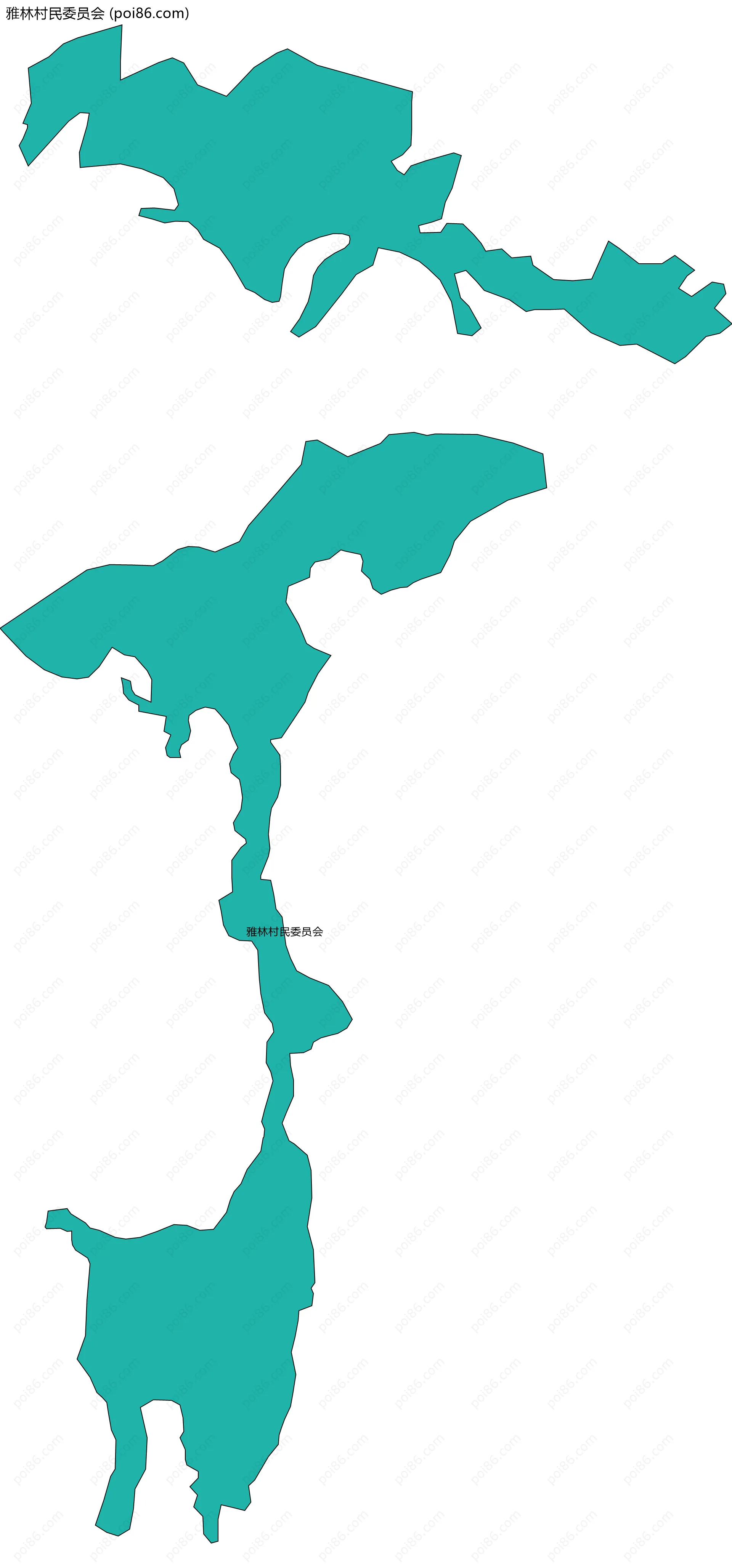 雅林村民委员会边界地图