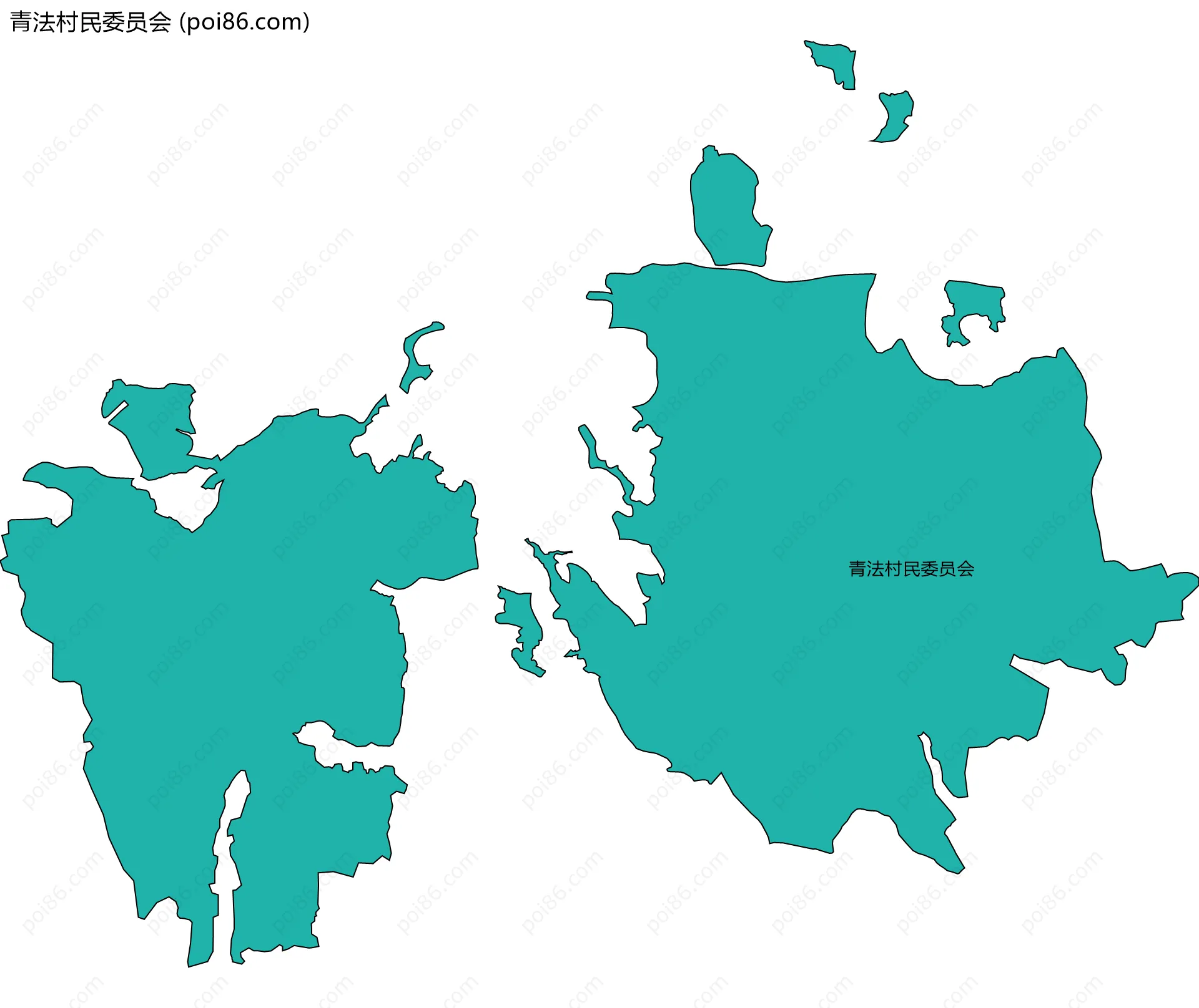 青法村民委员会边界地图