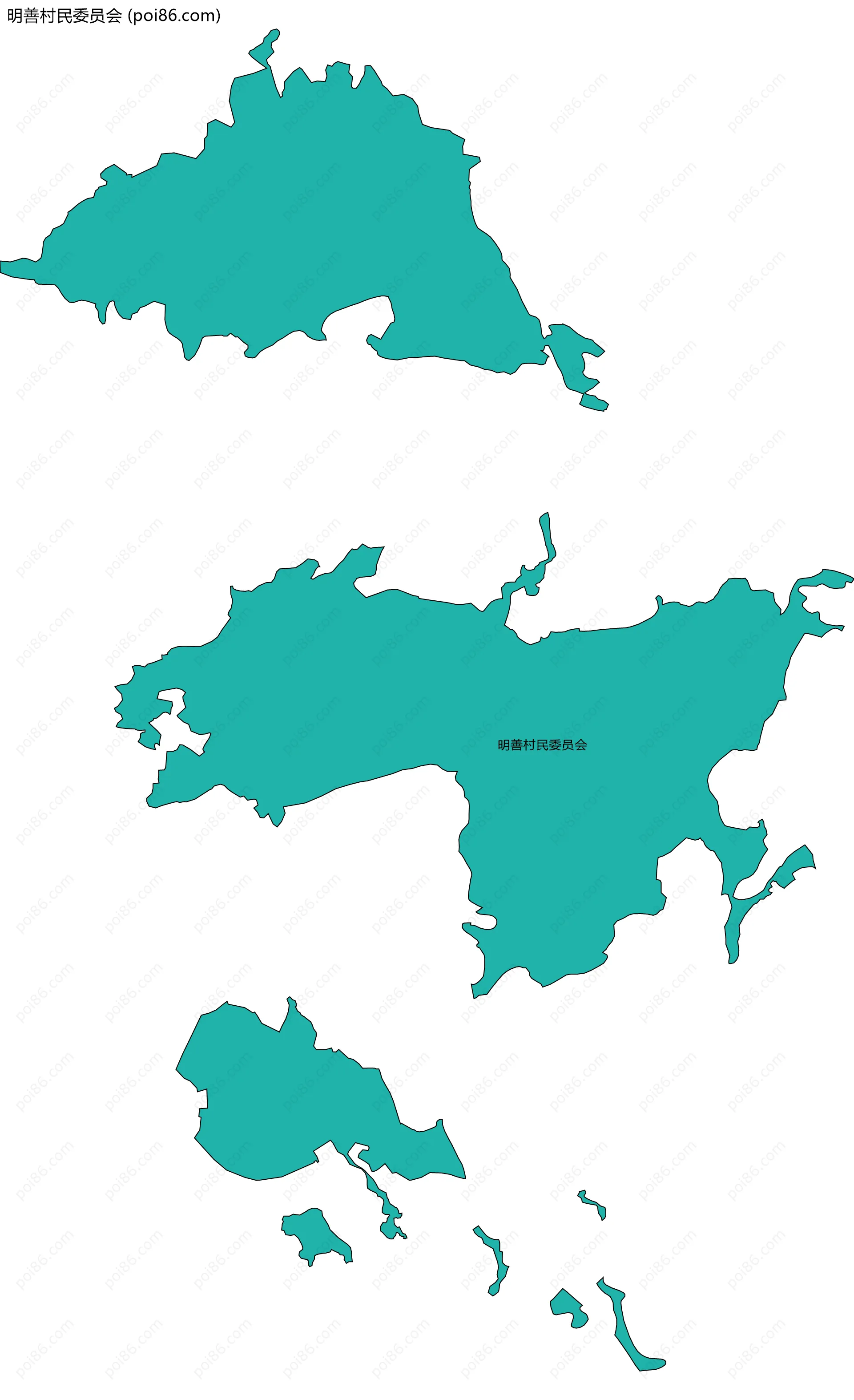 明善村民委员会边界地图
