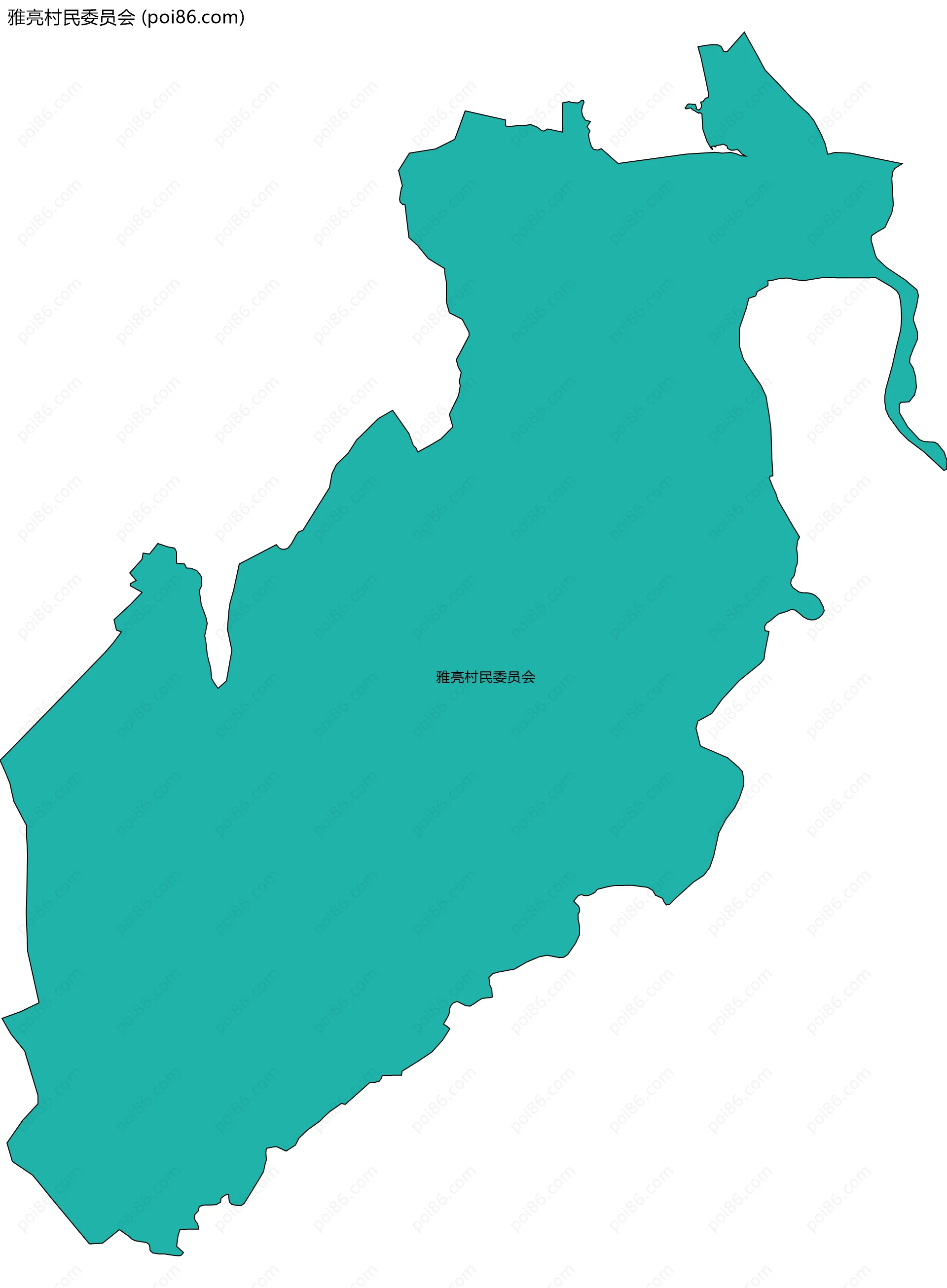 雅亮村民委员会边界地图