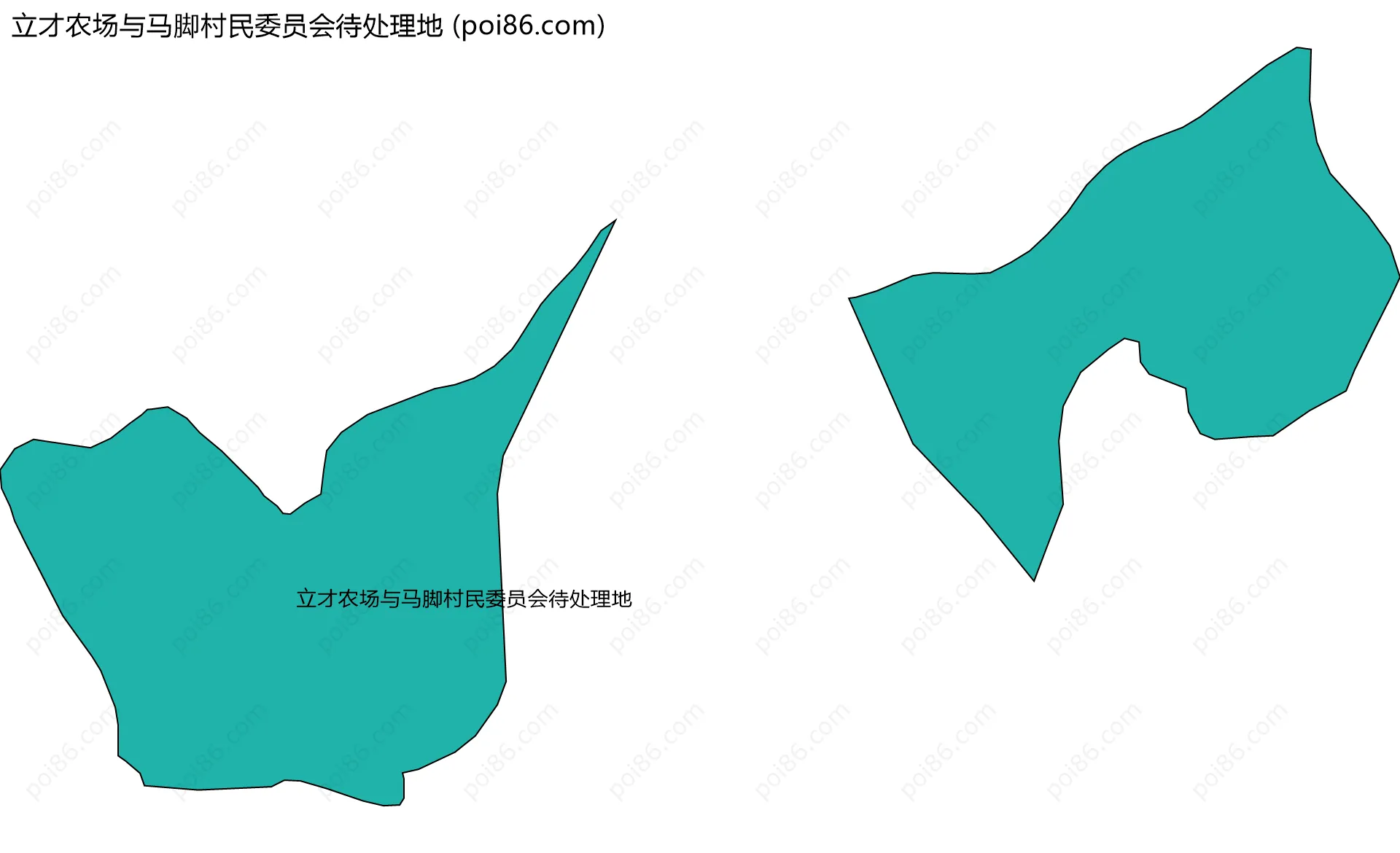 立才农场与马脚村民委员会待处理地边界地图