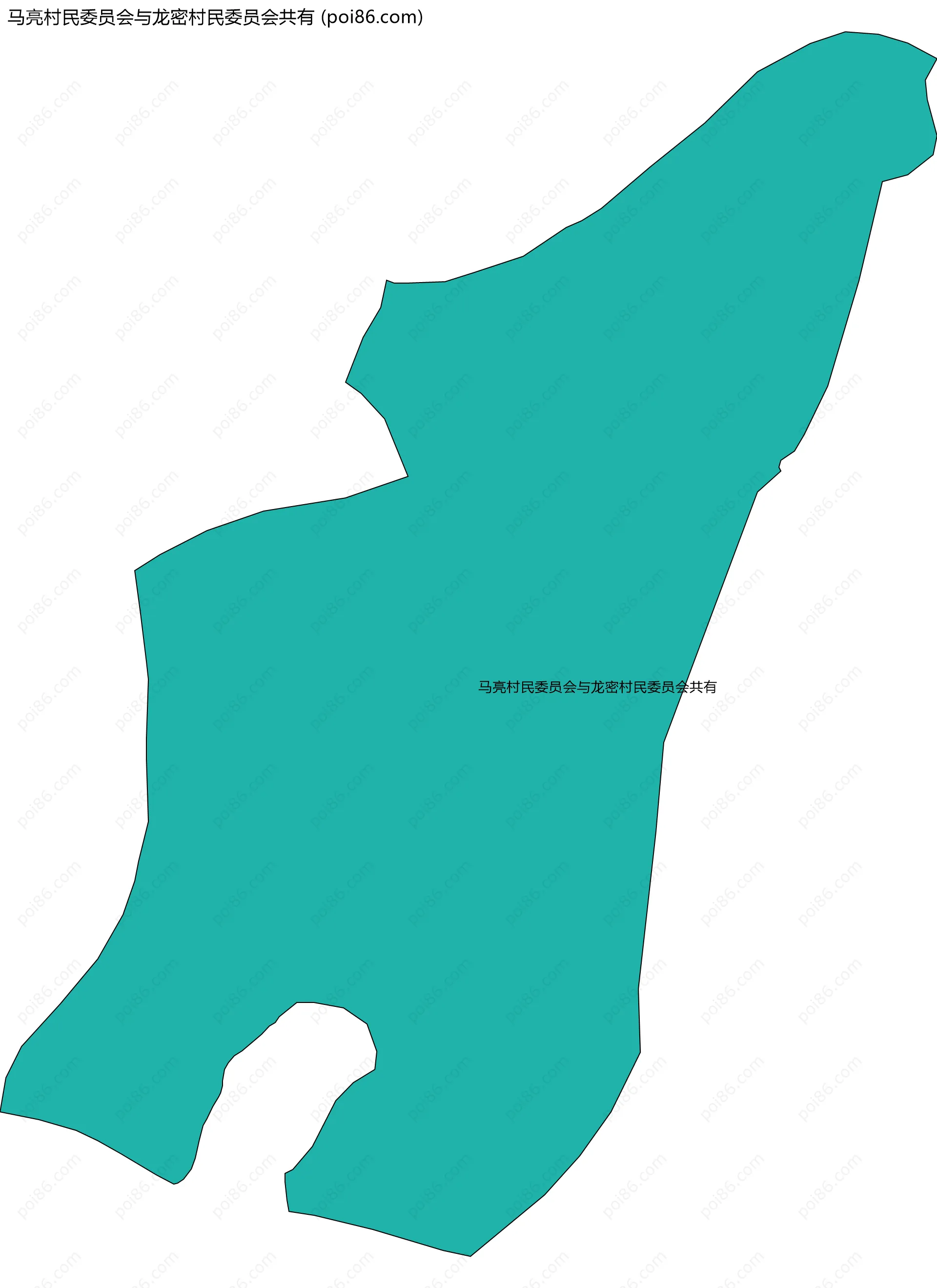 马亮村民委员会与龙密村民委员会共有边界地图