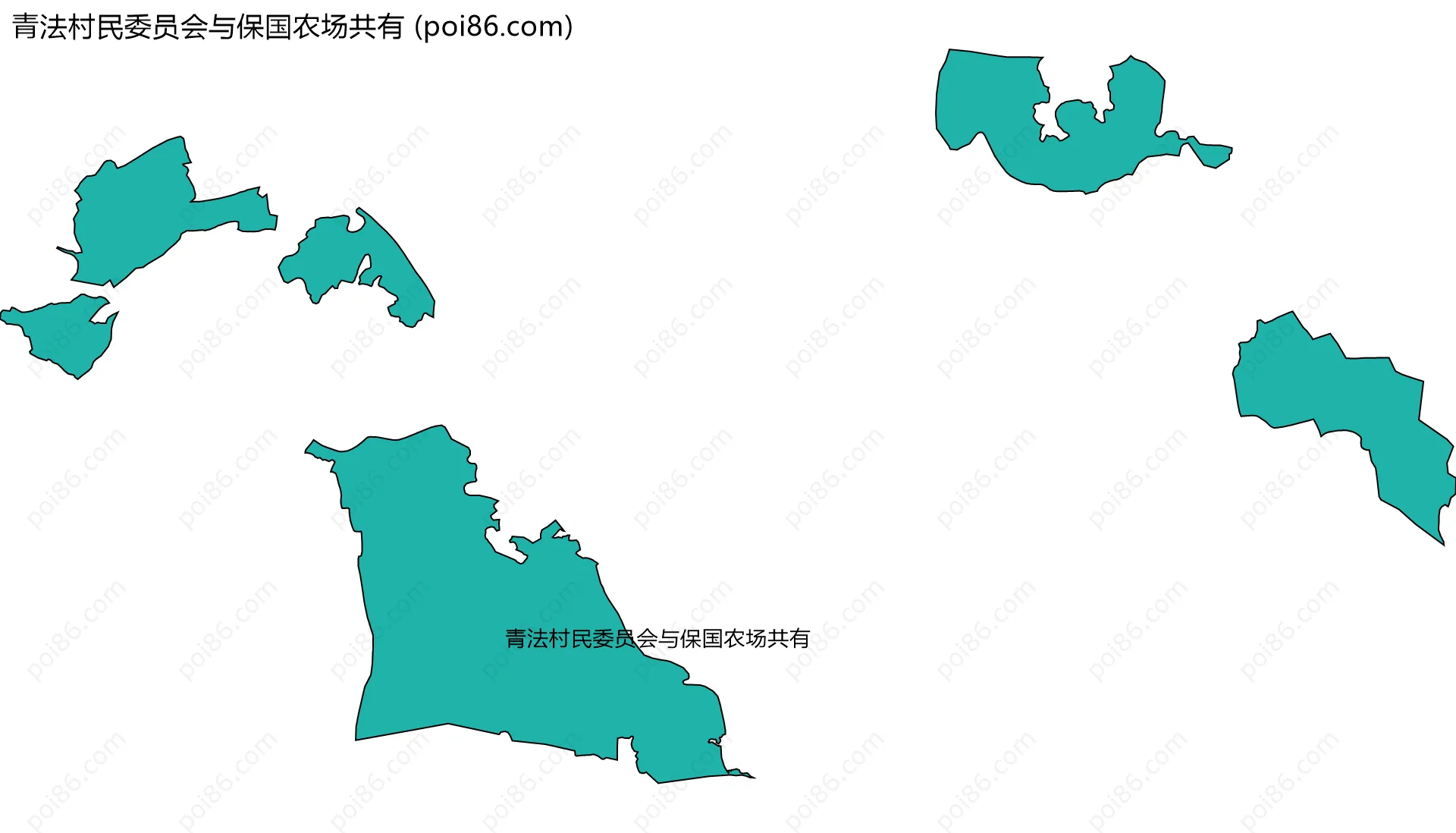 青法村民委员会与保国农场共有边界地图
