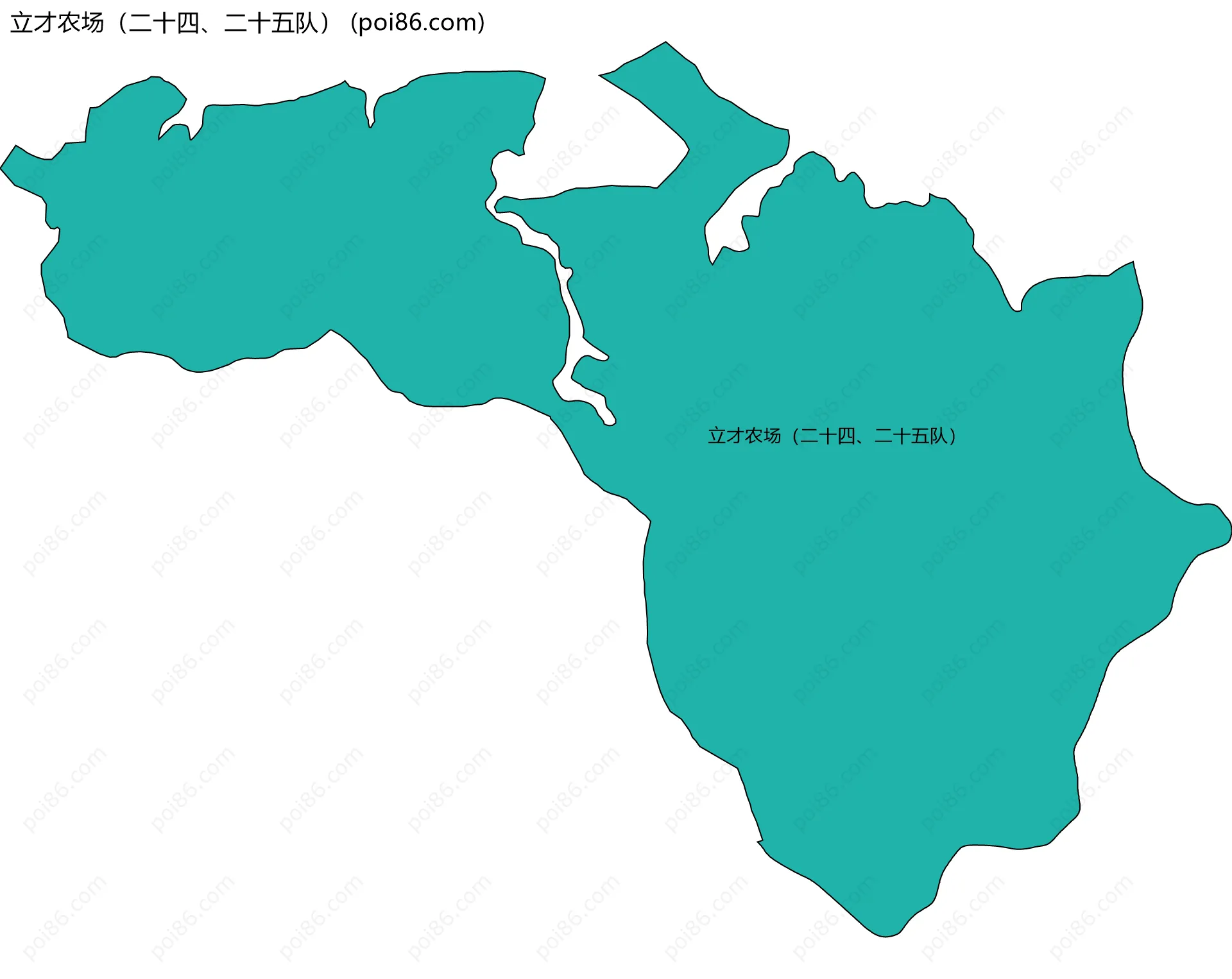 立才农场（二十四、二十五队）边界地图