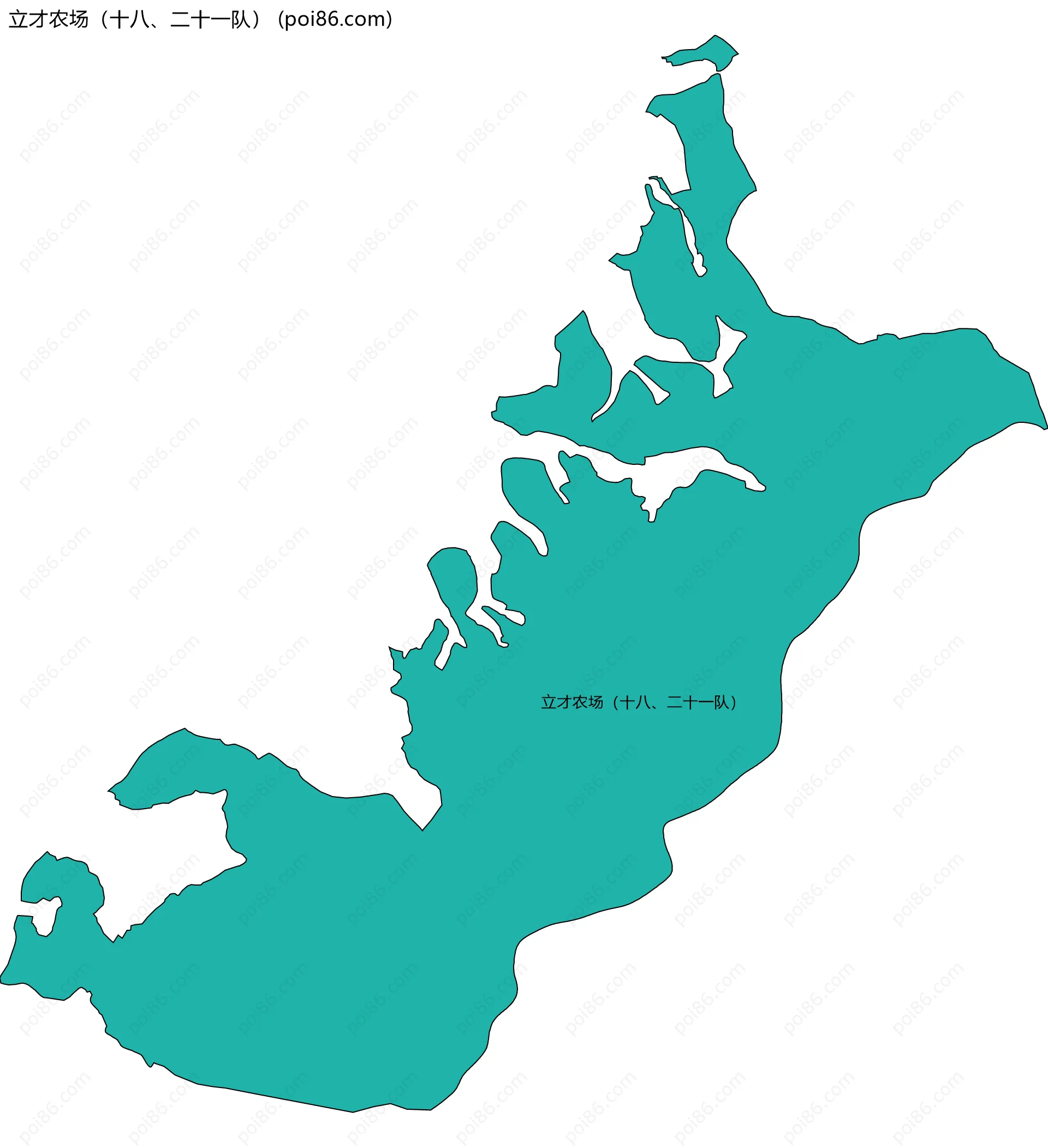 立才农场（十八、二十一队）边界地图