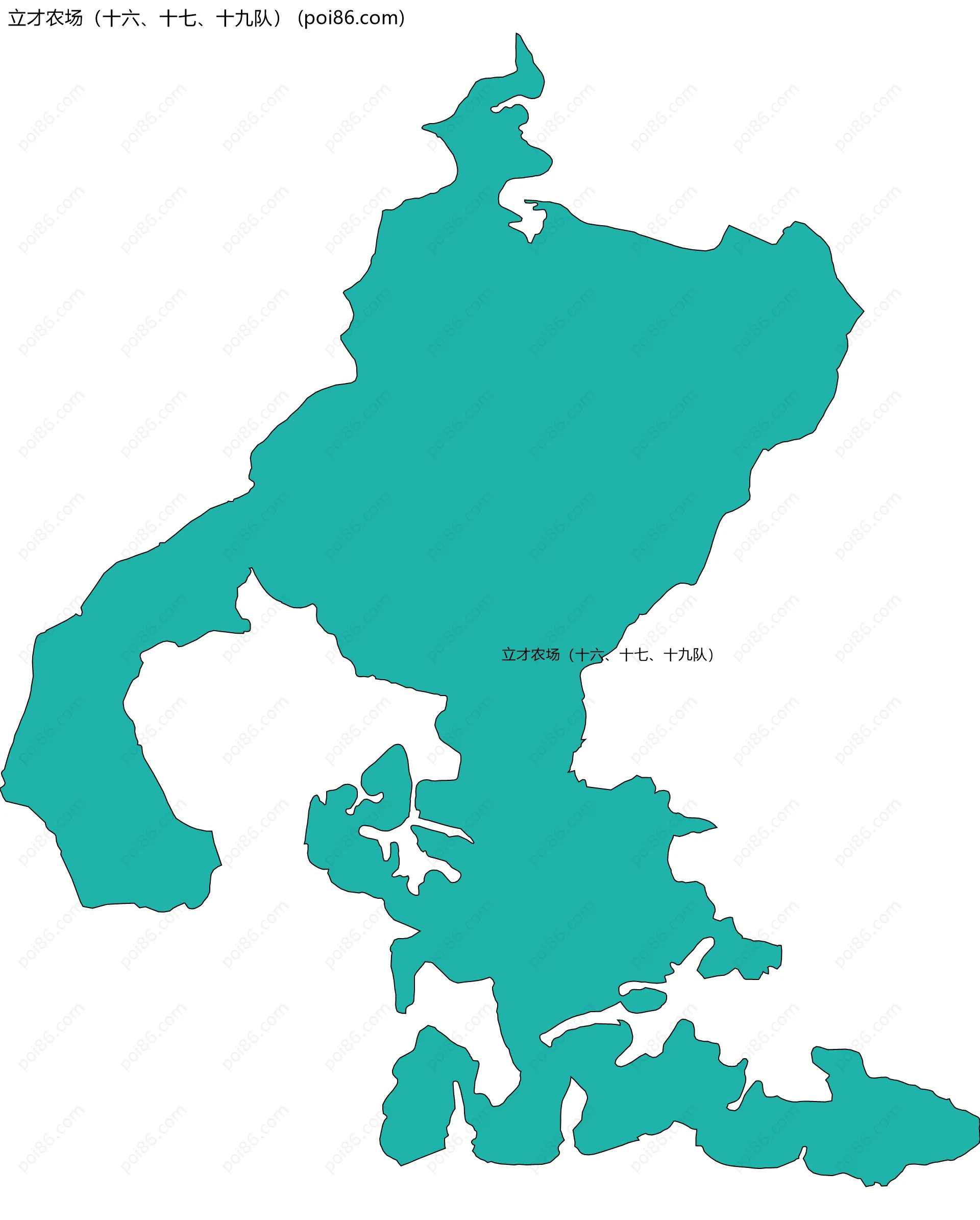 立才农场（十六、十七、十九队）边界地图