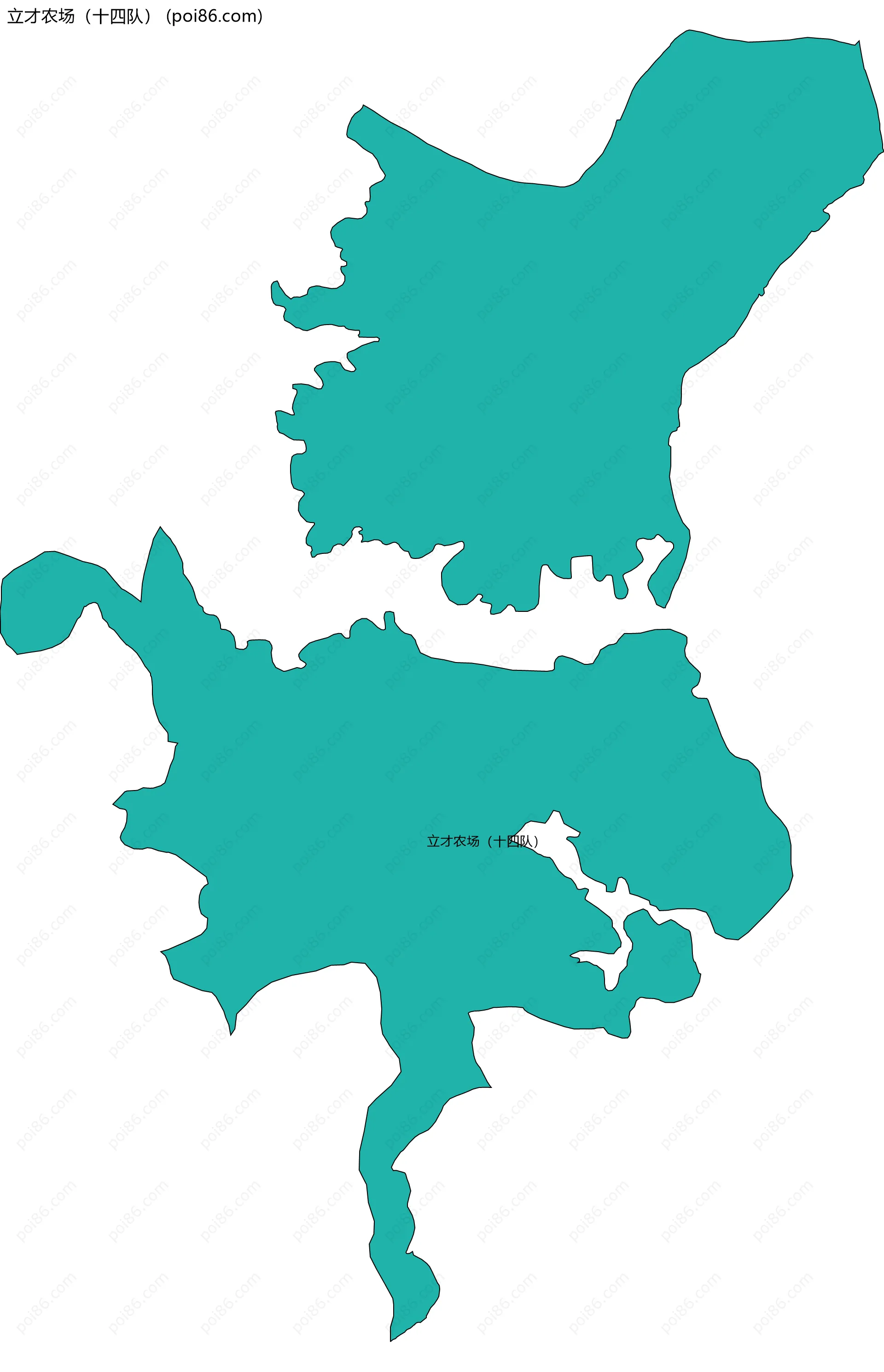 立才农场（十四队）边界地图
