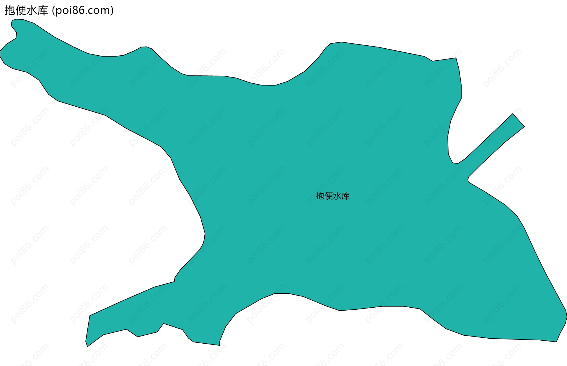抱便水库边界地图