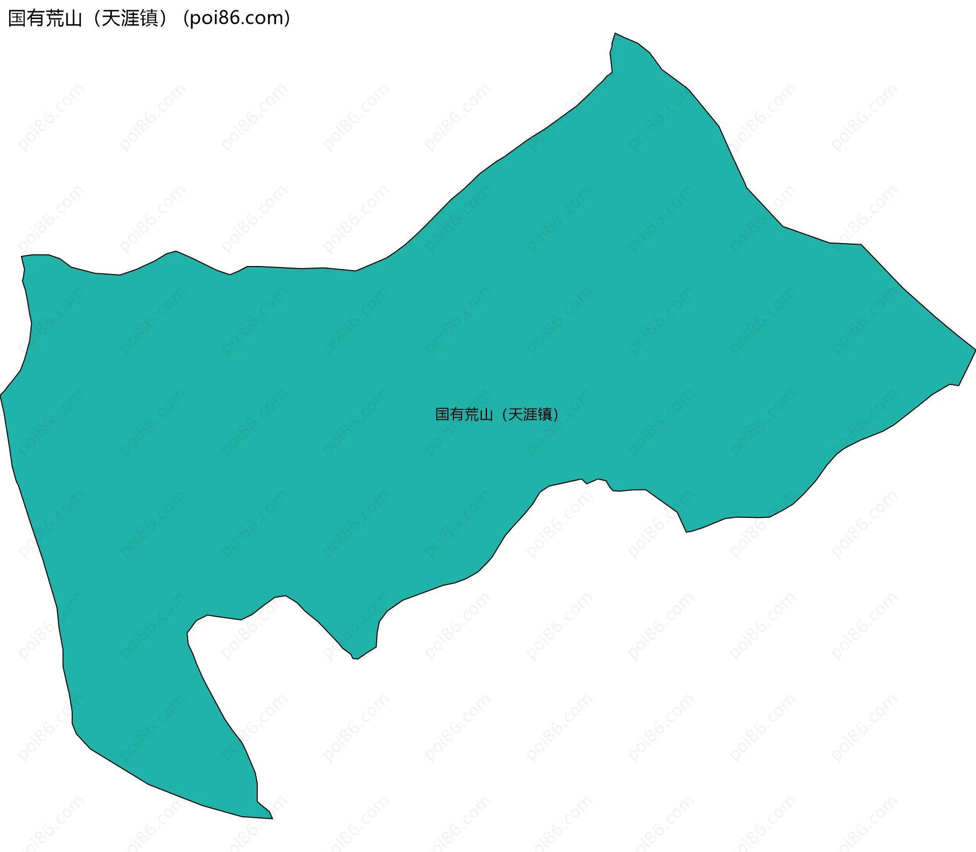 国有荒山（天涯镇）边界地图