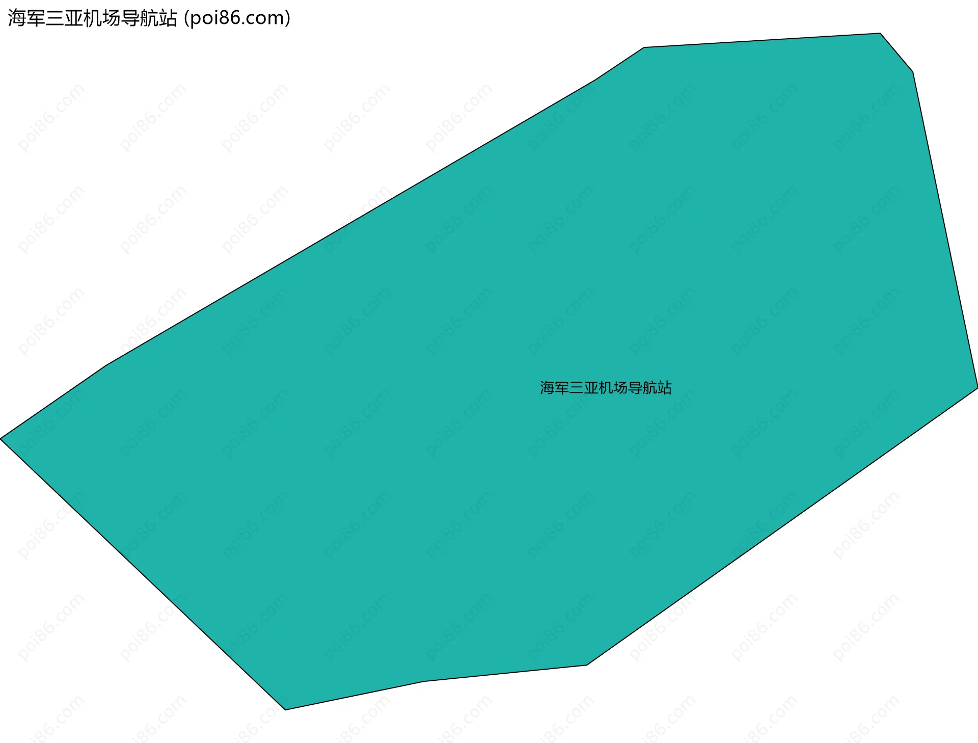 海军三亚机场导航站边界地图