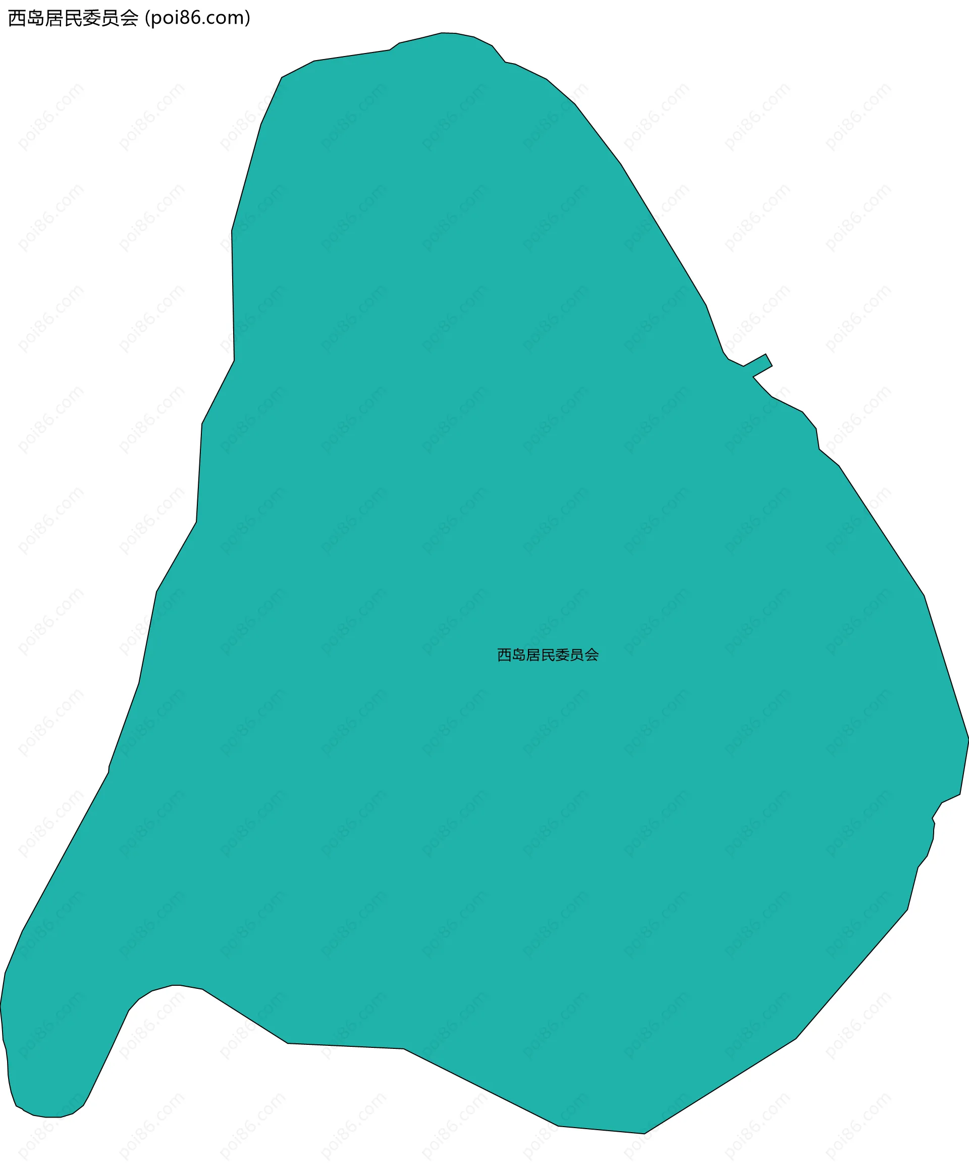 西岛居民委员会边界地图