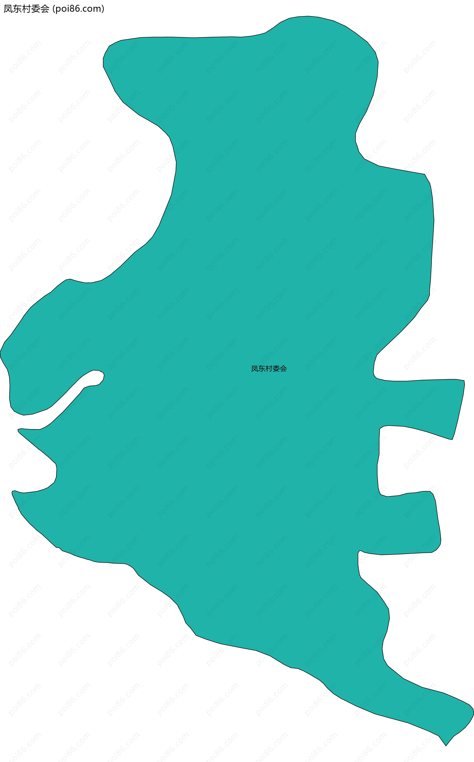 凤东村委会边界地图