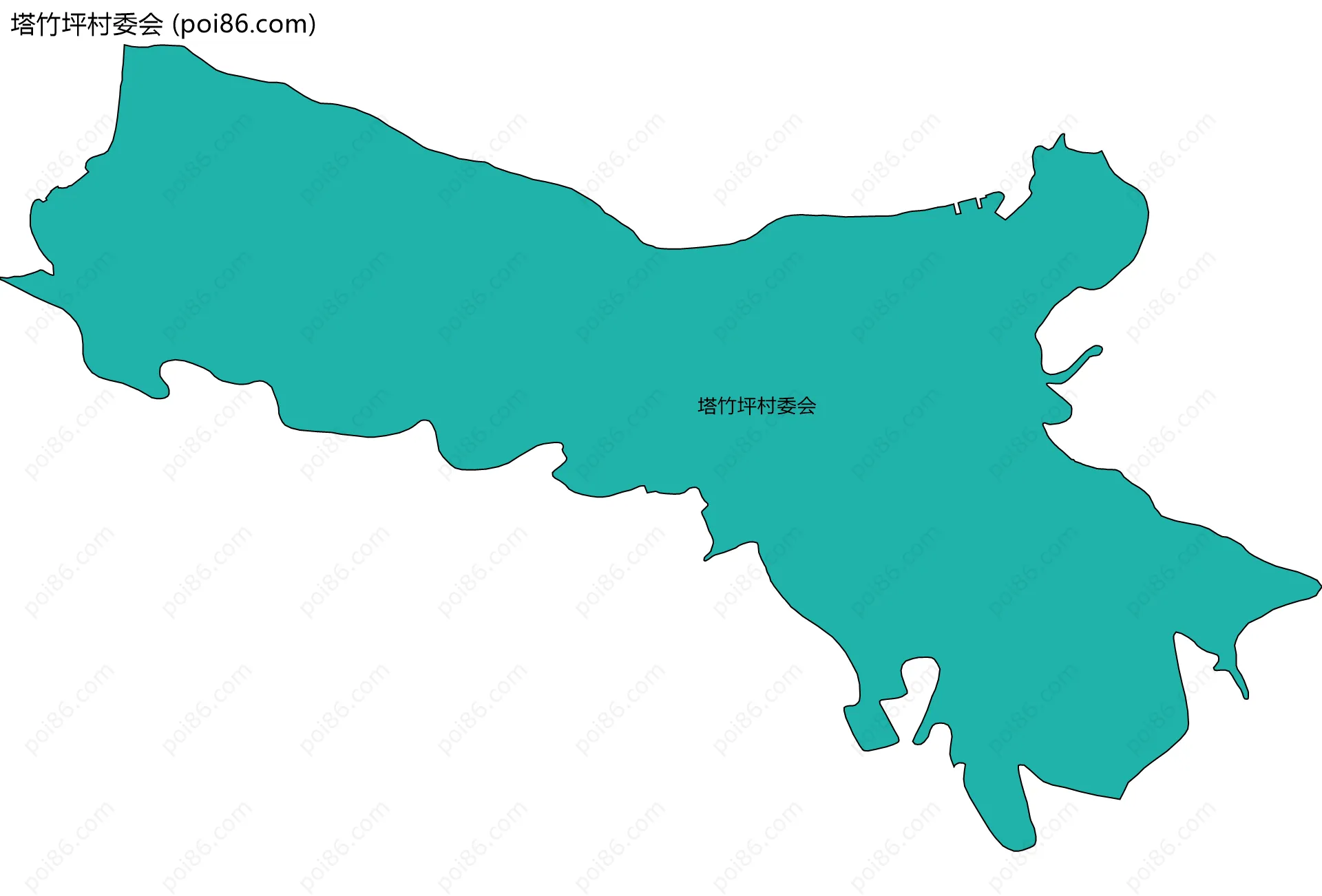 塔竹坪村委会边界地图