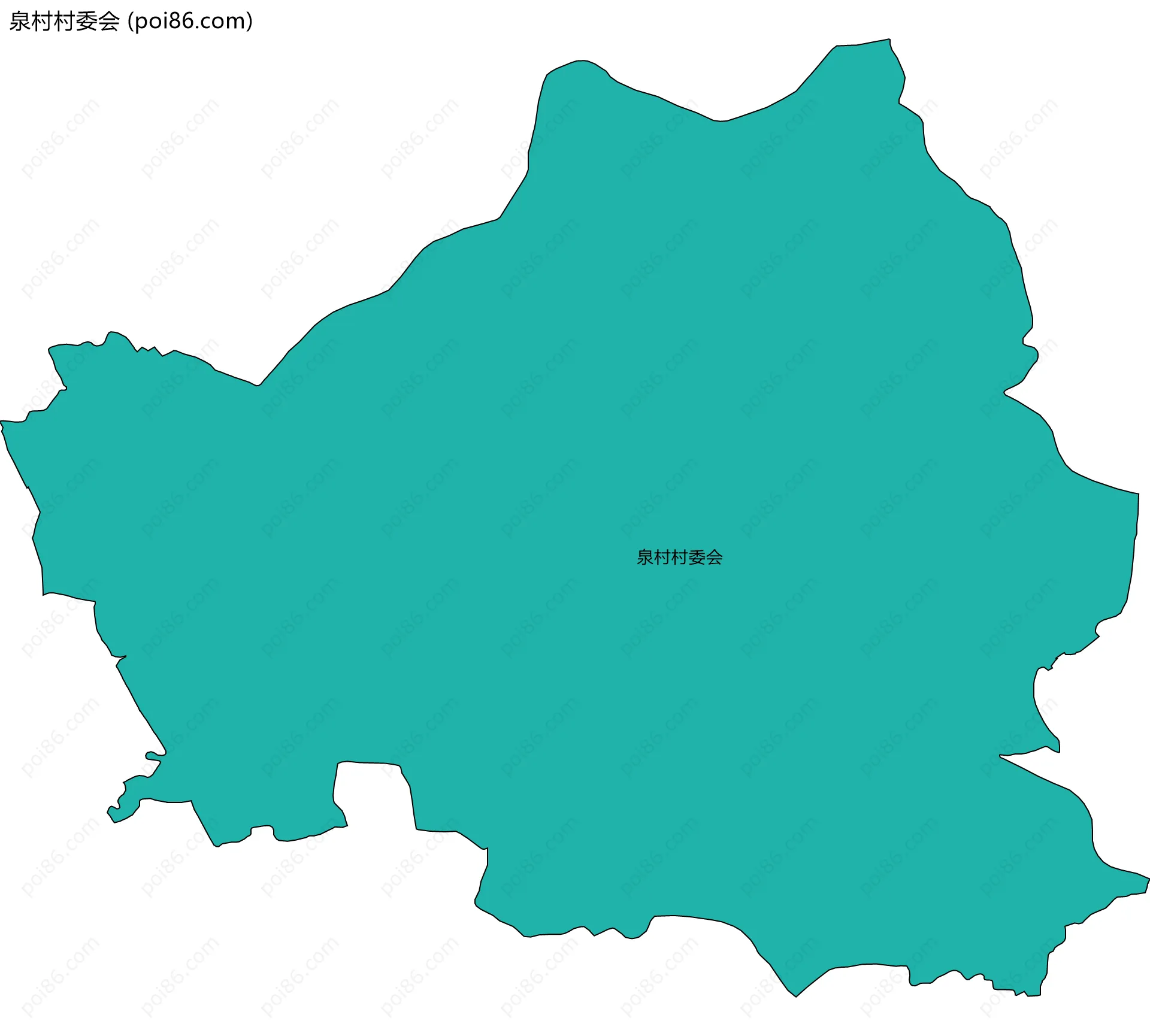 泉村村委会边界地图