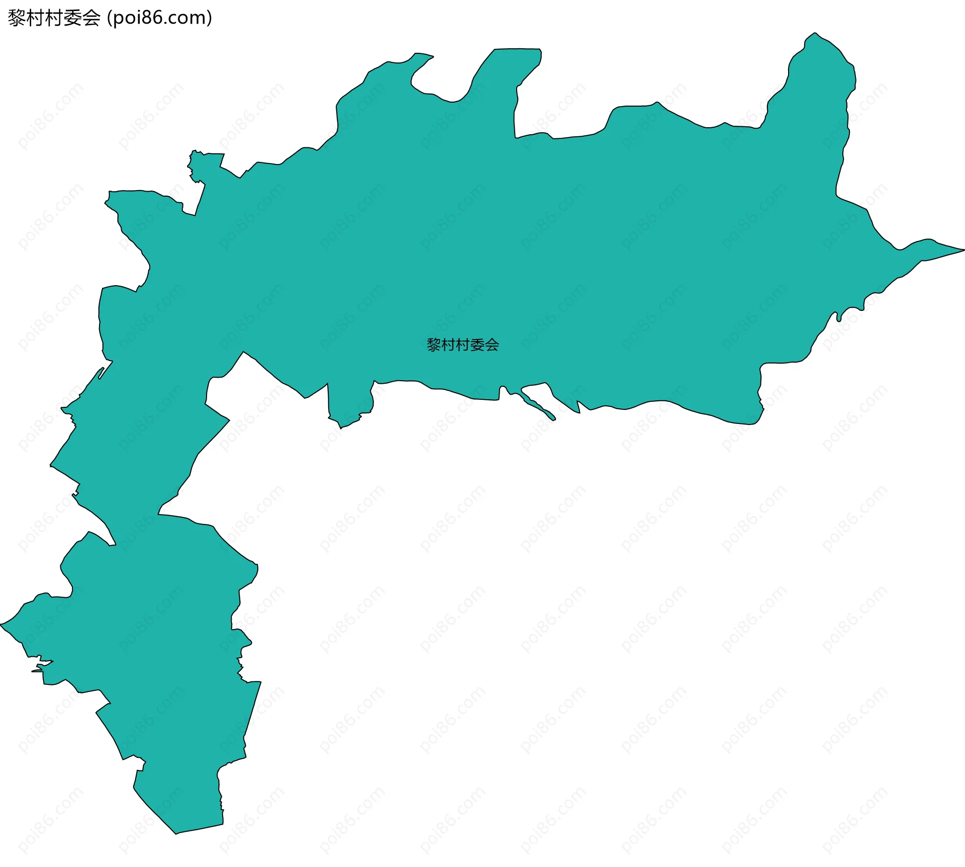 黎村村委会边界地图