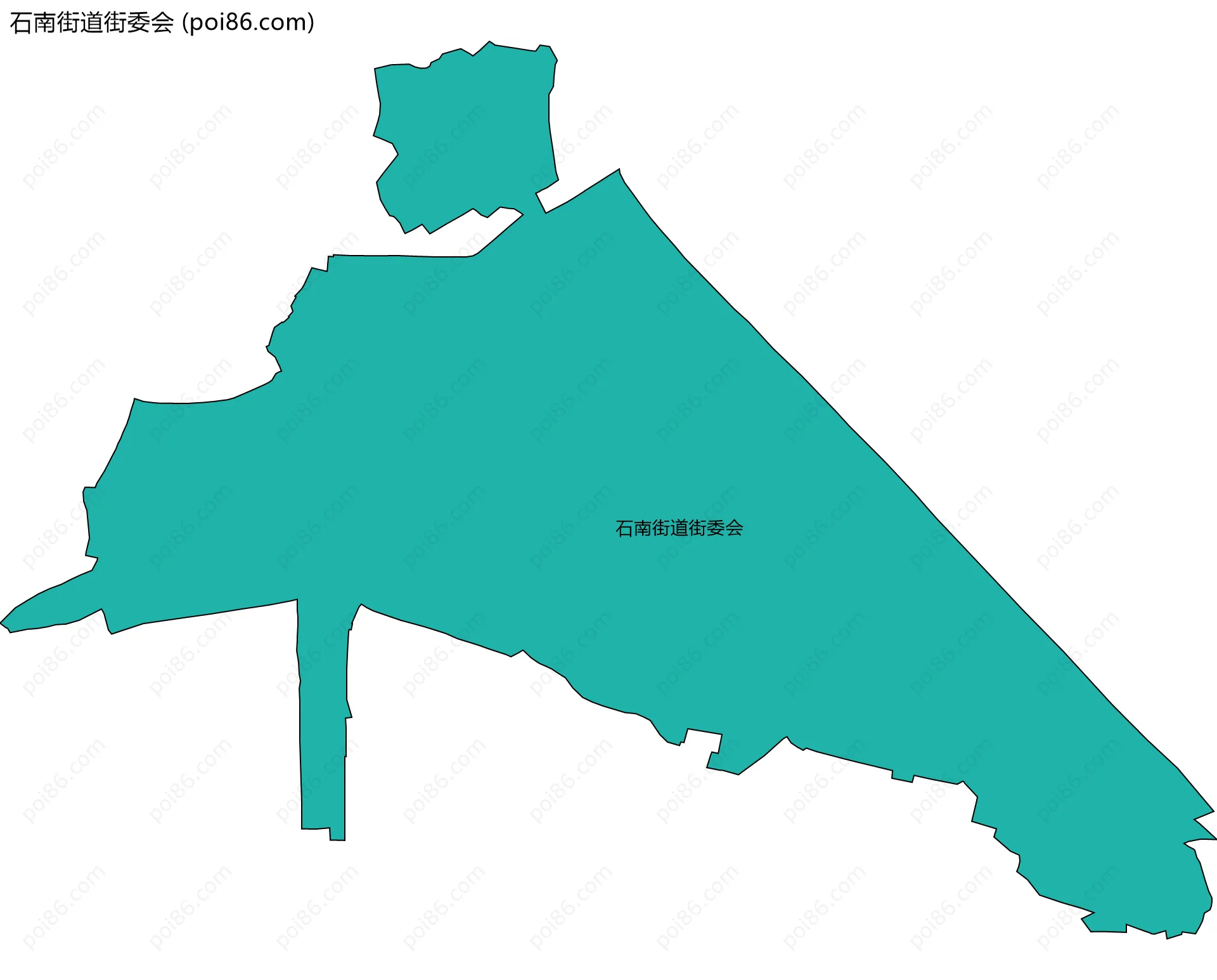 石南街道街委会边界地图