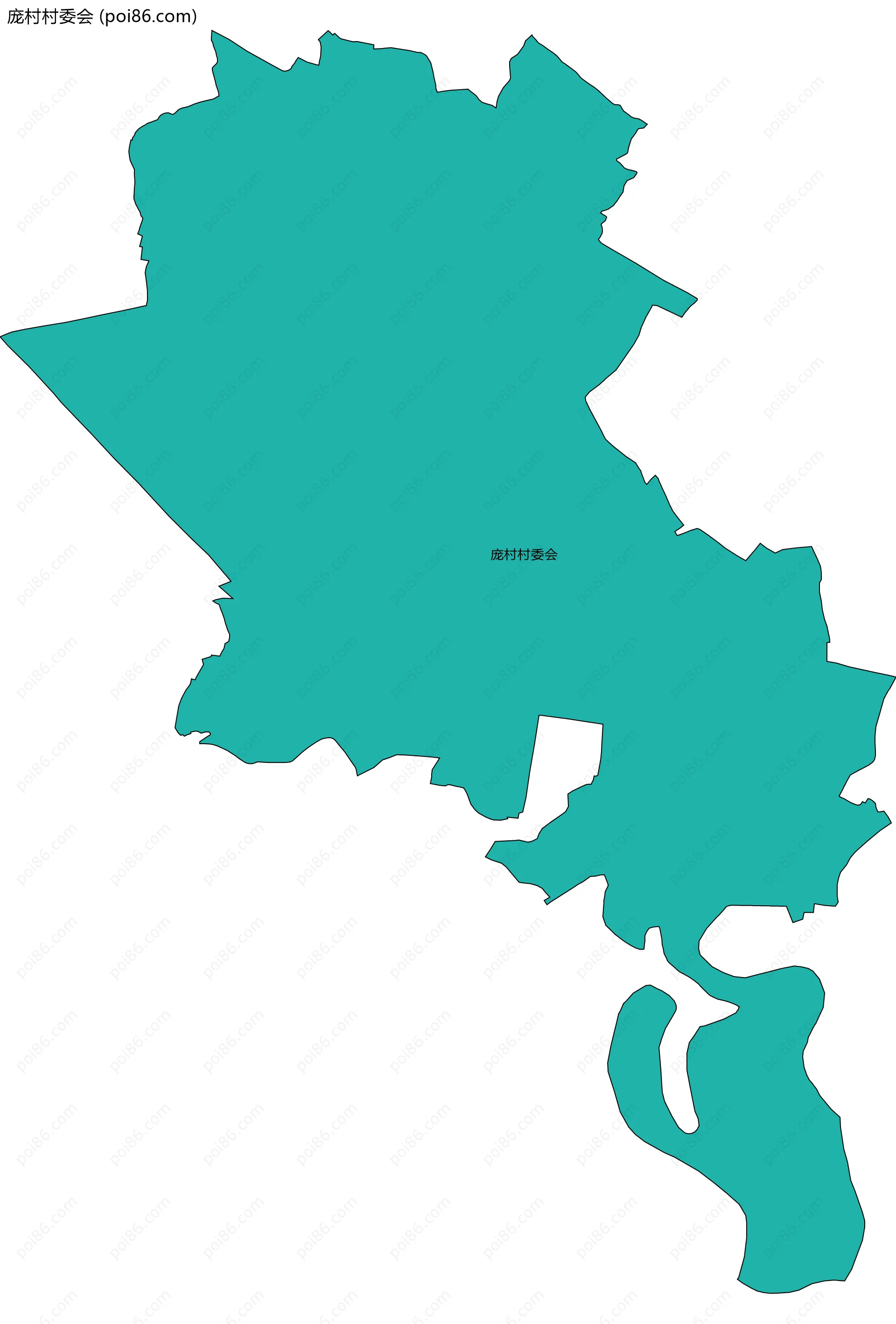 庞村村委会边界地图