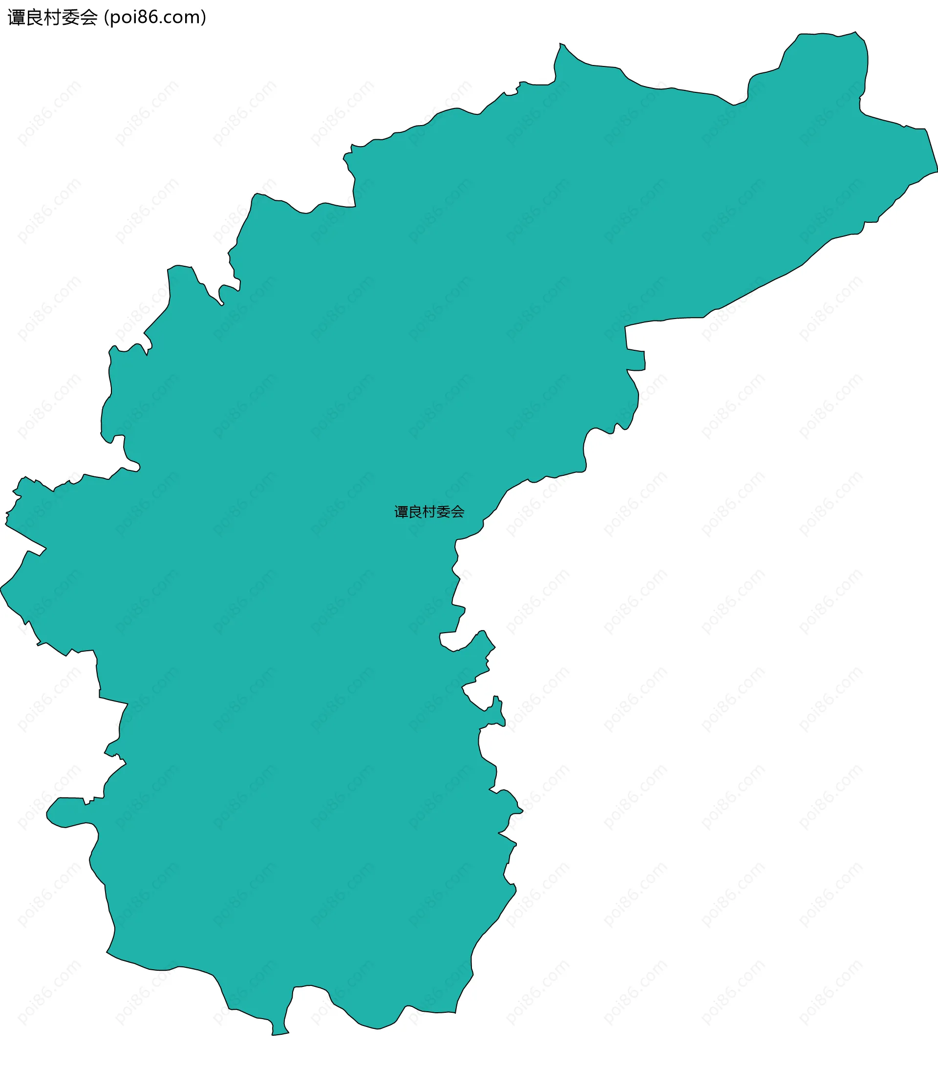 谭良村委会边界地图