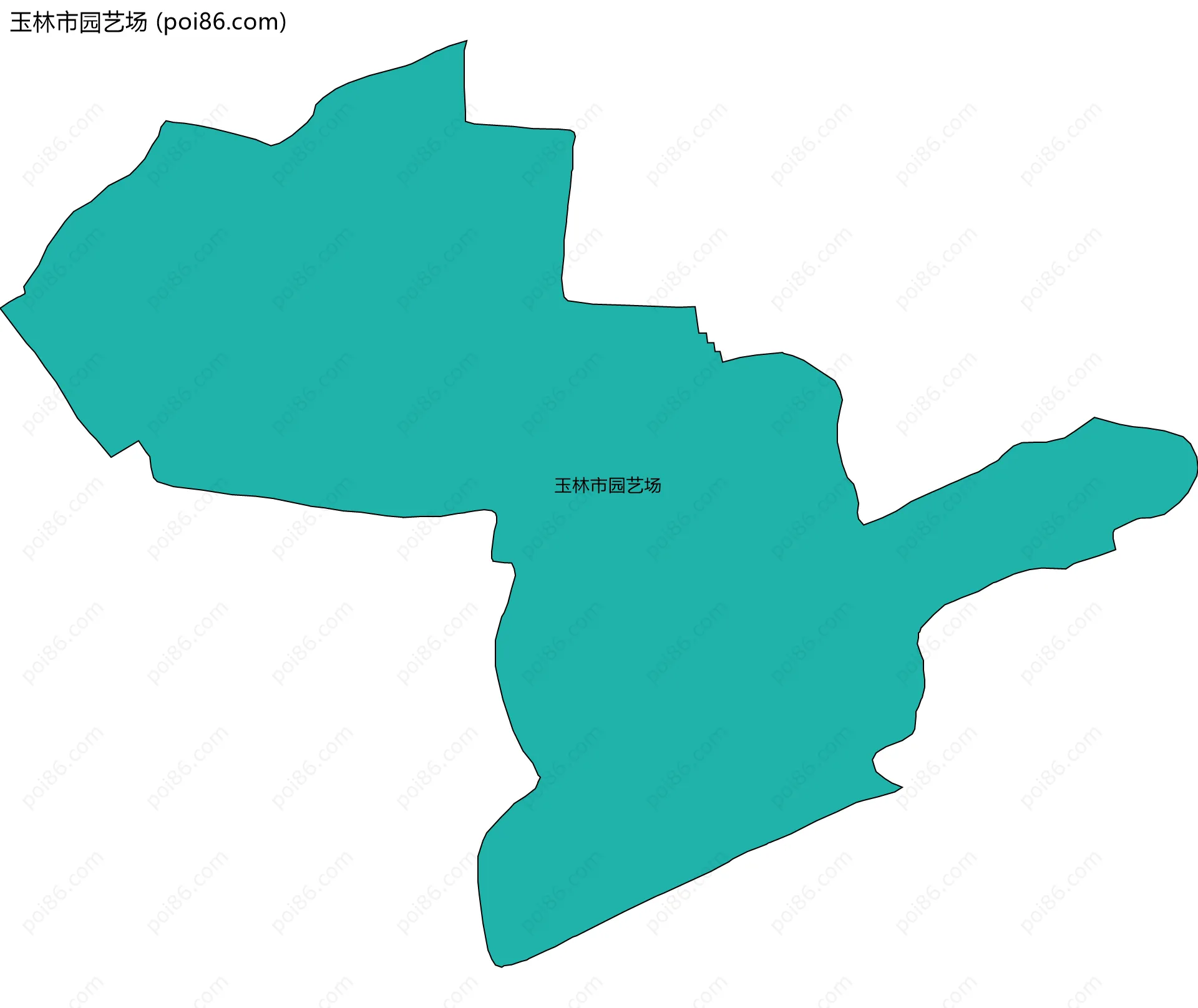 玉林市园艺场边界地图