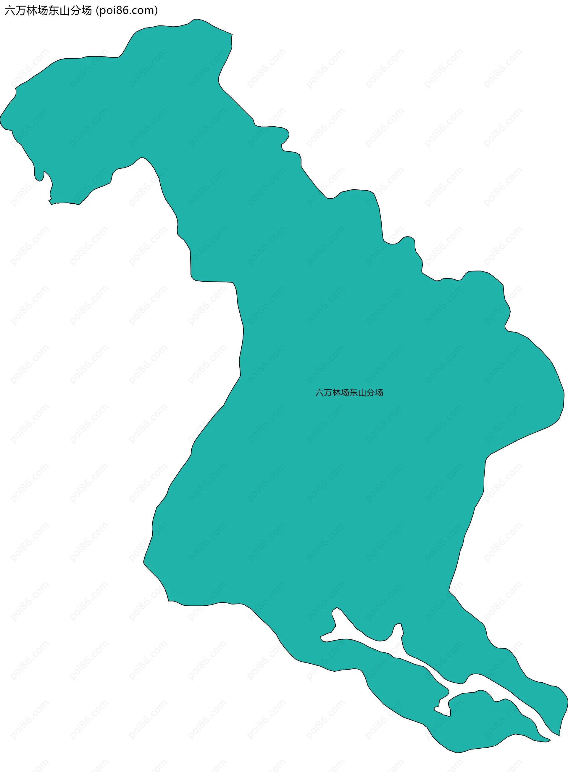 六万林场东山分场边界地图