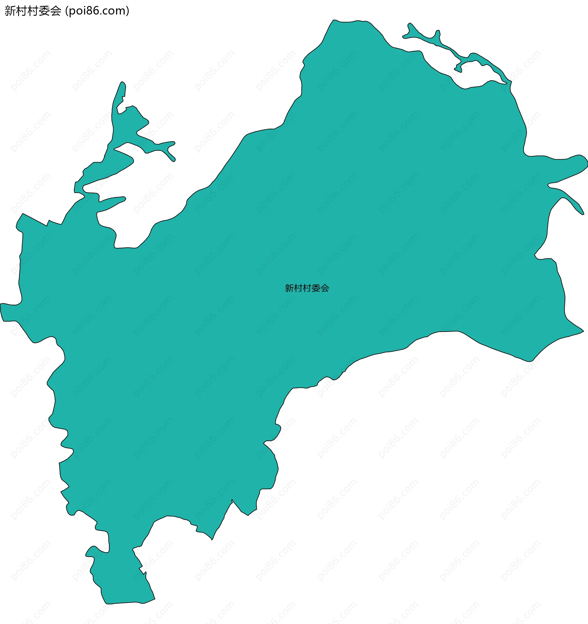 新村村委会边界地图