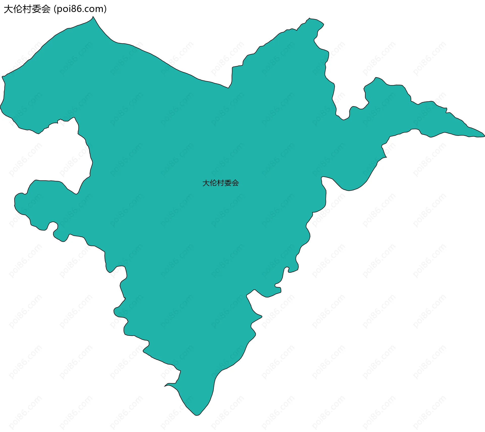 大伦村委会边界地图