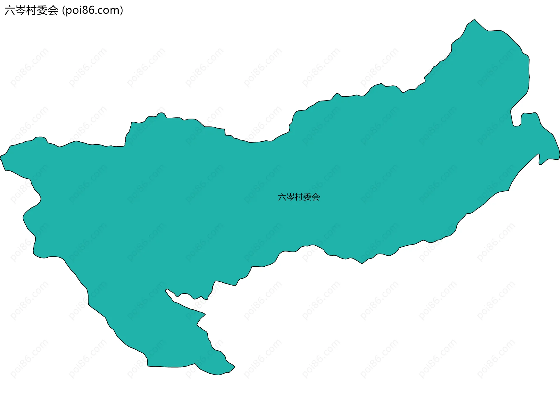 六岑村委会边界地图