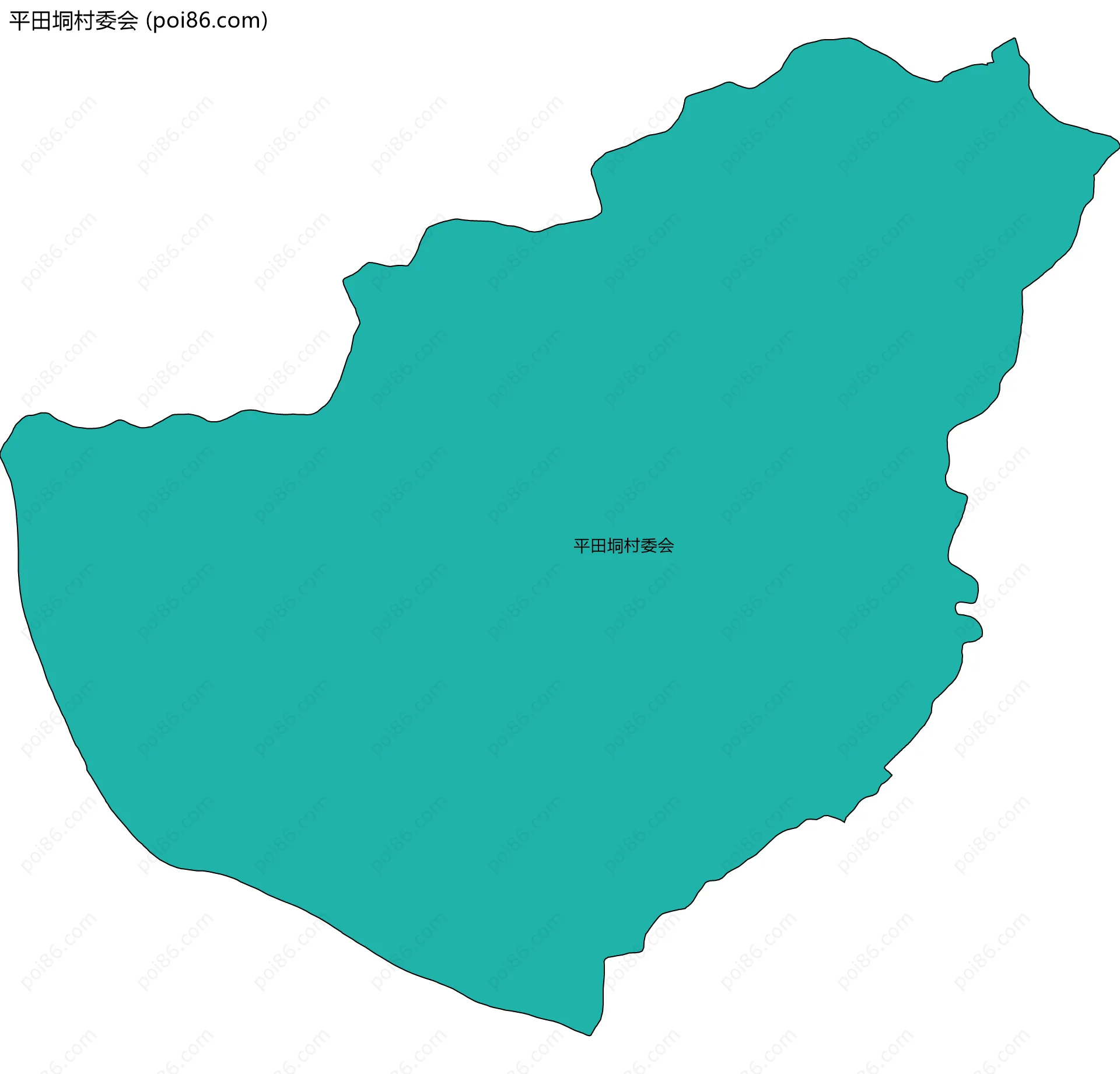 平田垌村委会边界地图