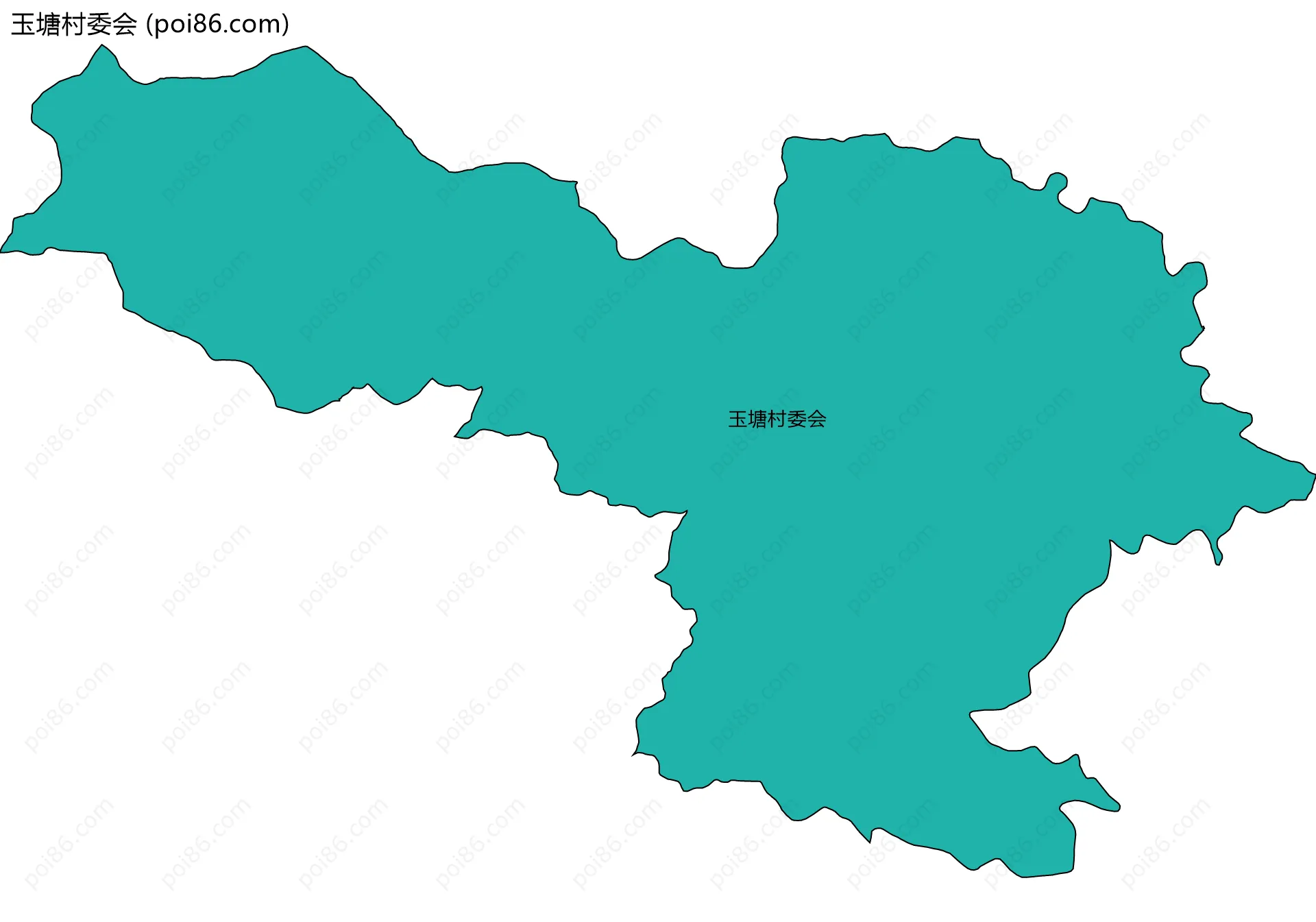 玉塘村委会边界地图