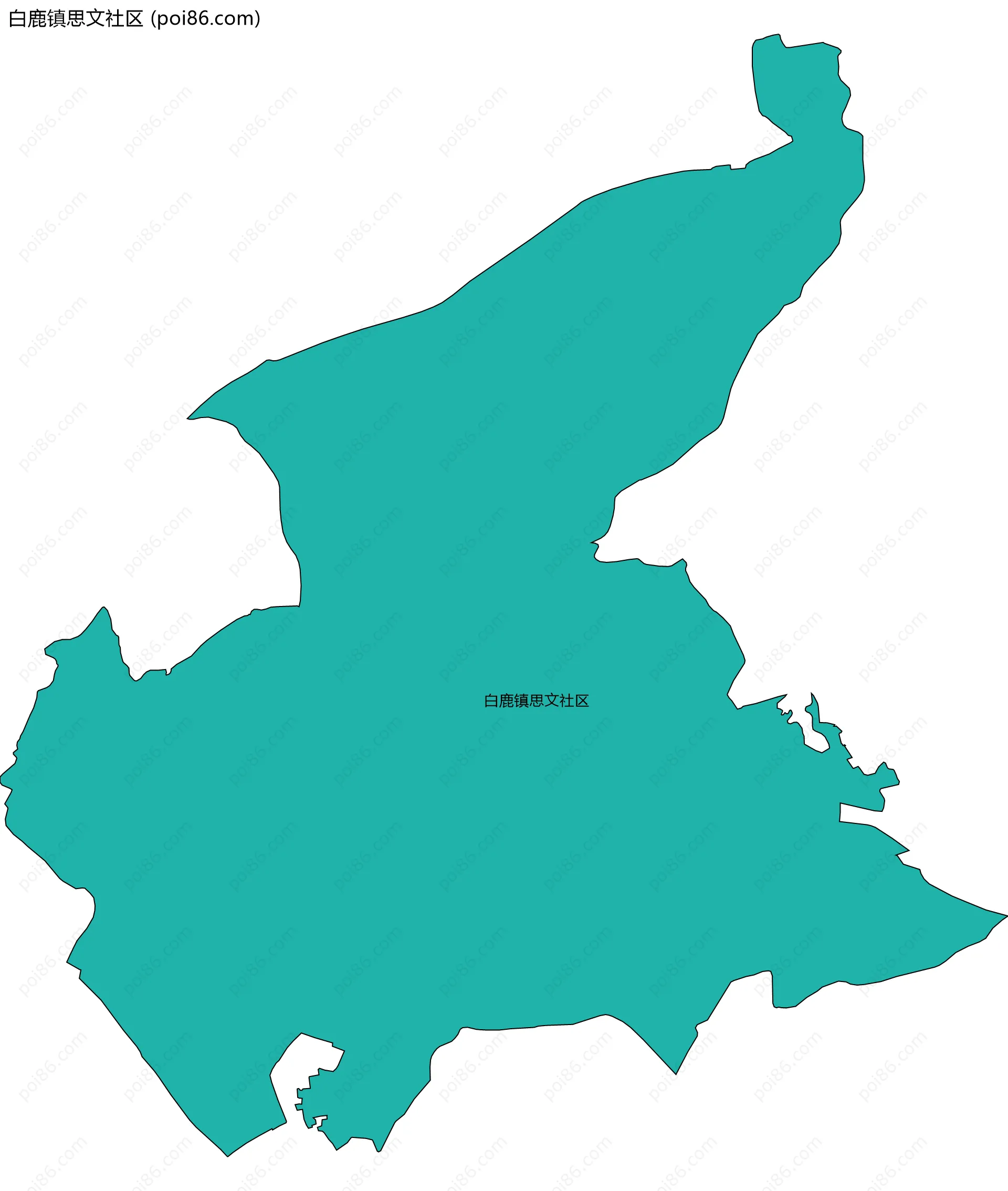 白鹿镇思文社区边界地图