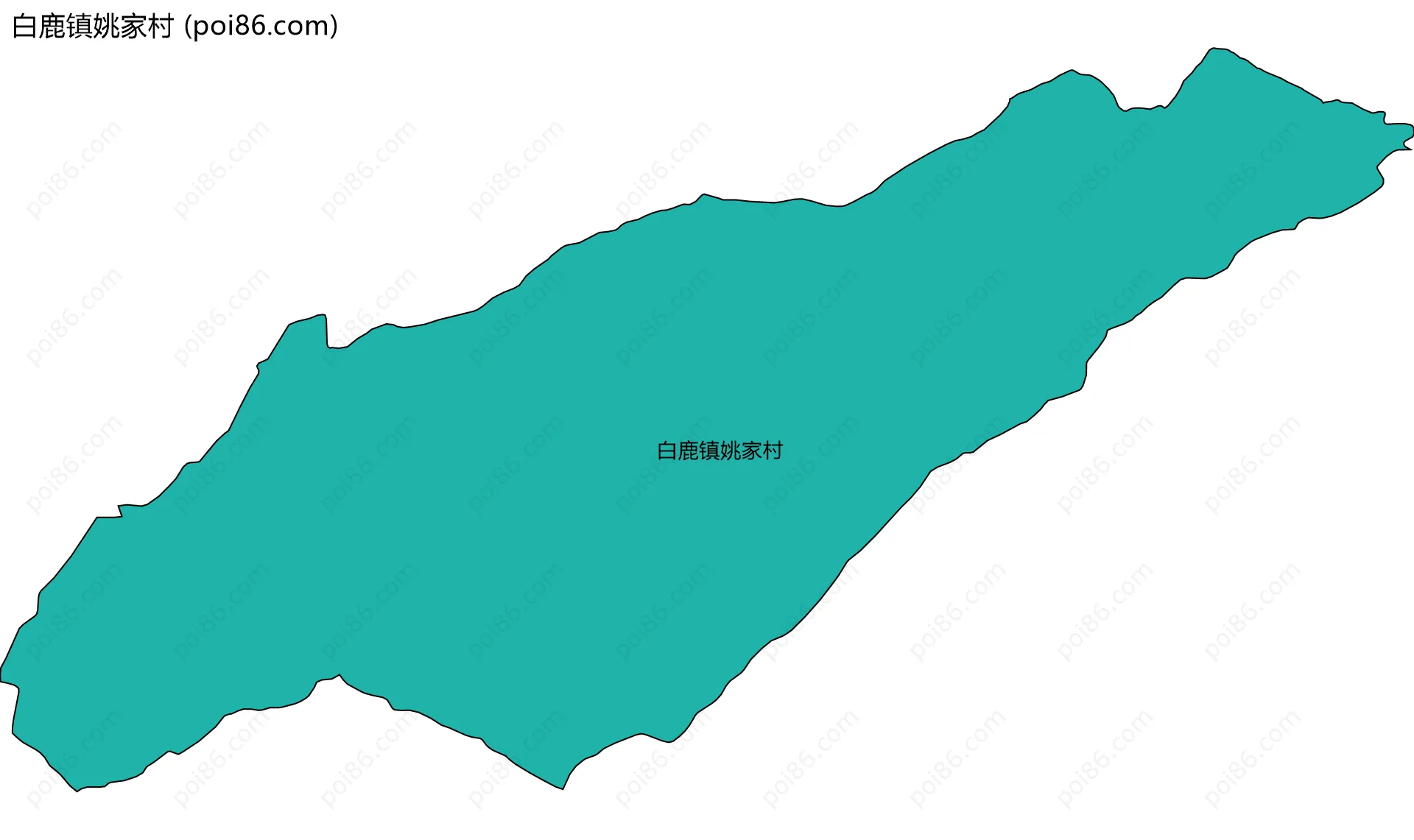 白鹿镇姚家村边界地图