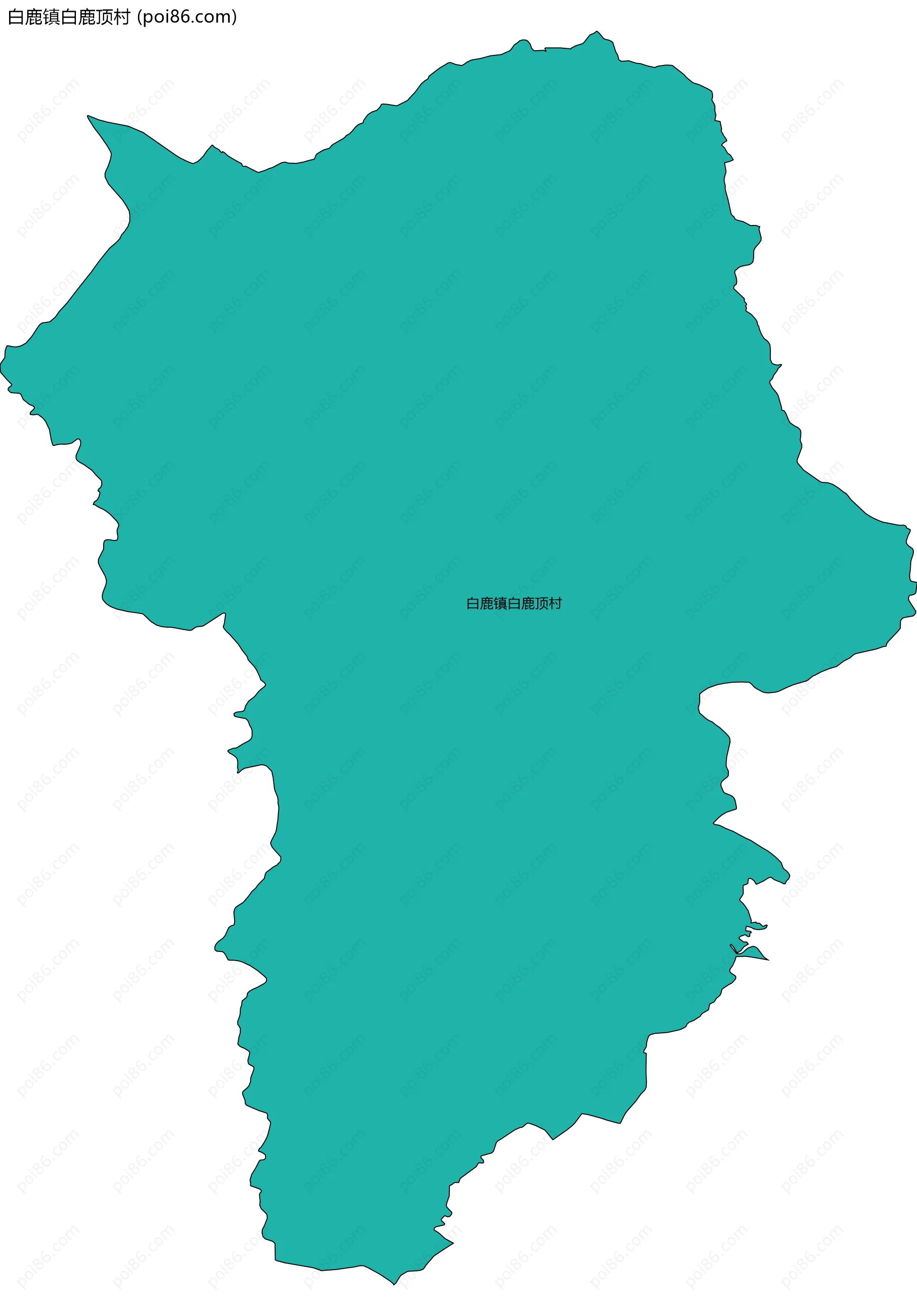 白鹿镇白鹿顶村边界地图