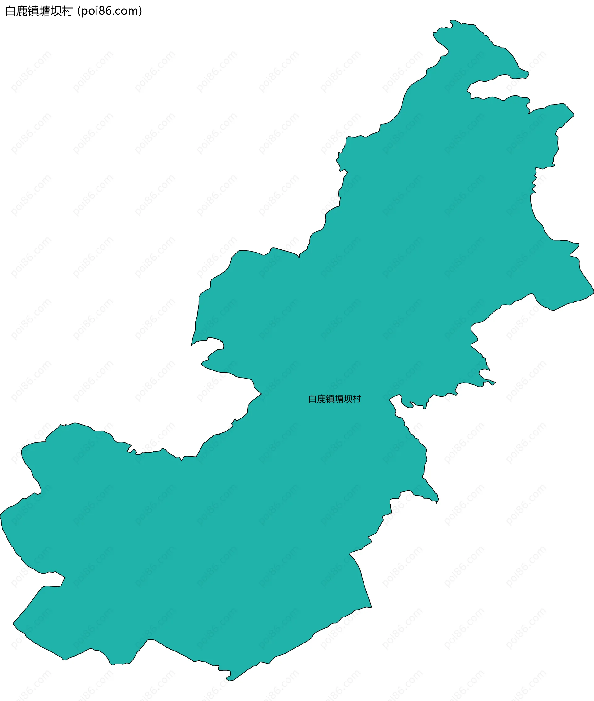 白鹿镇塘坝村边界地图