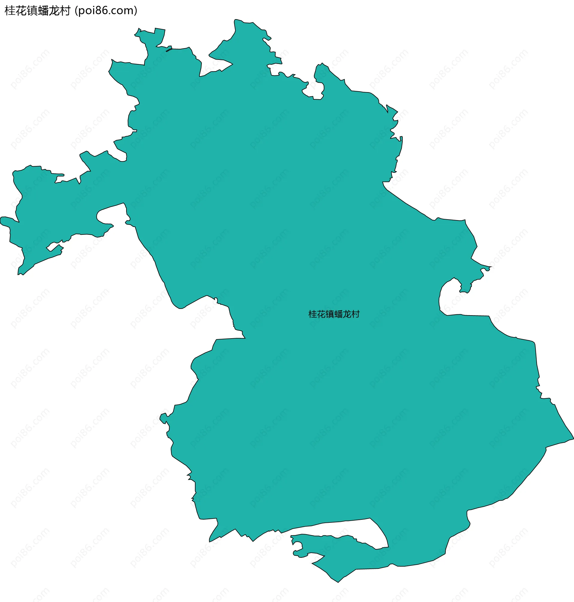 桂花镇蟠龙村边界地图