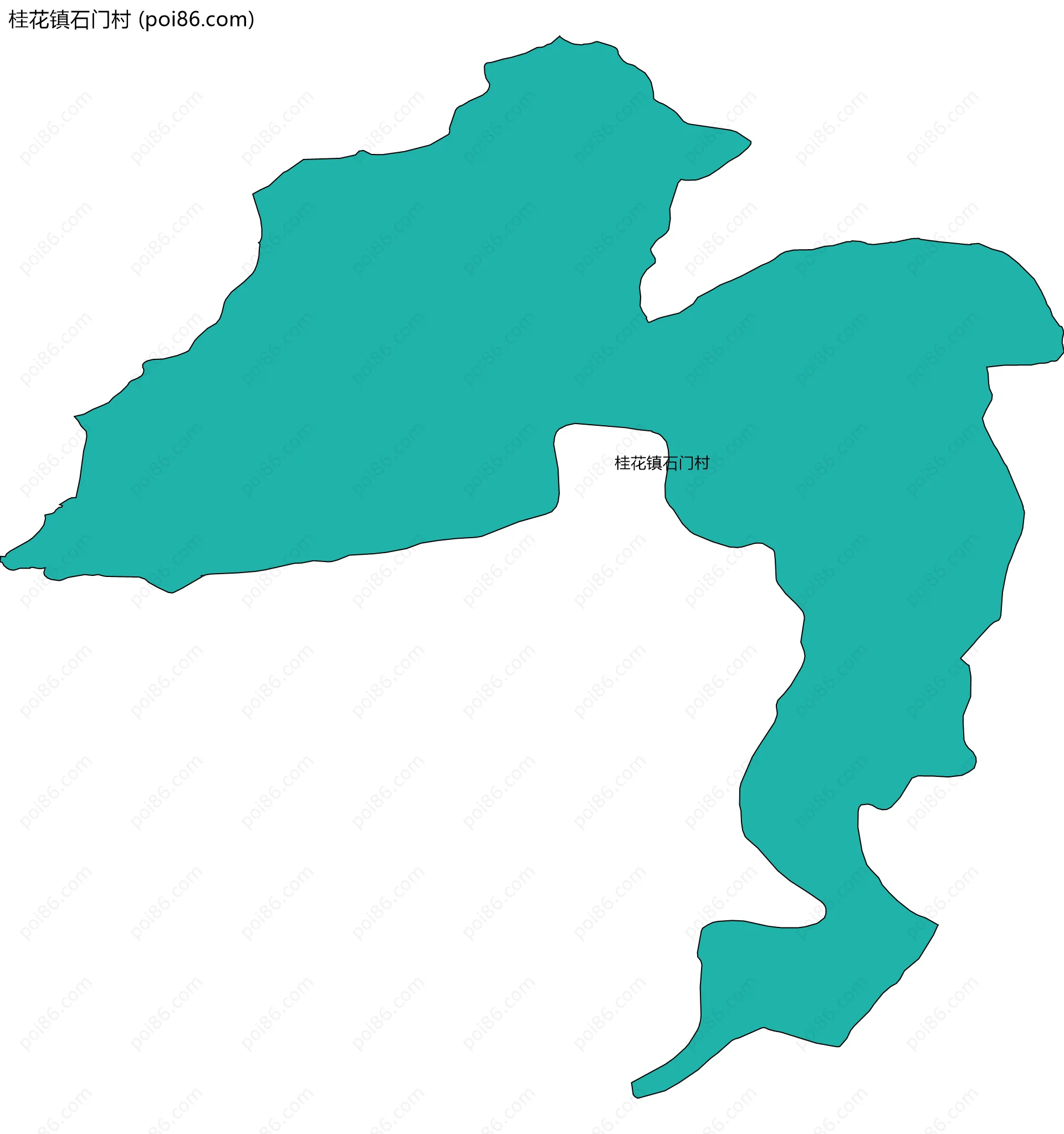 桂花镇石门村边界地图