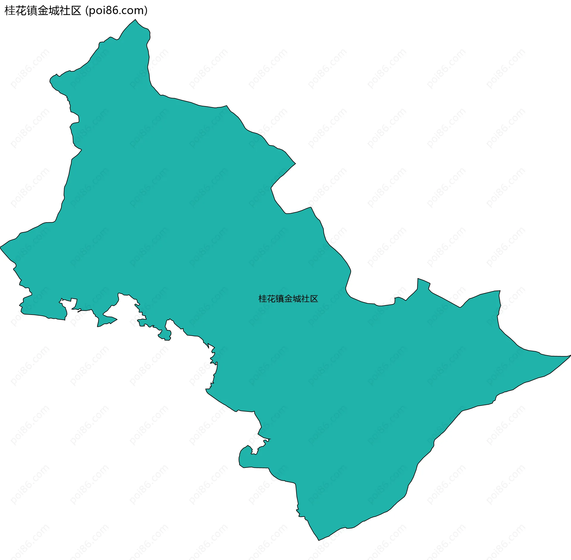 桂花镇金城社区边界地图