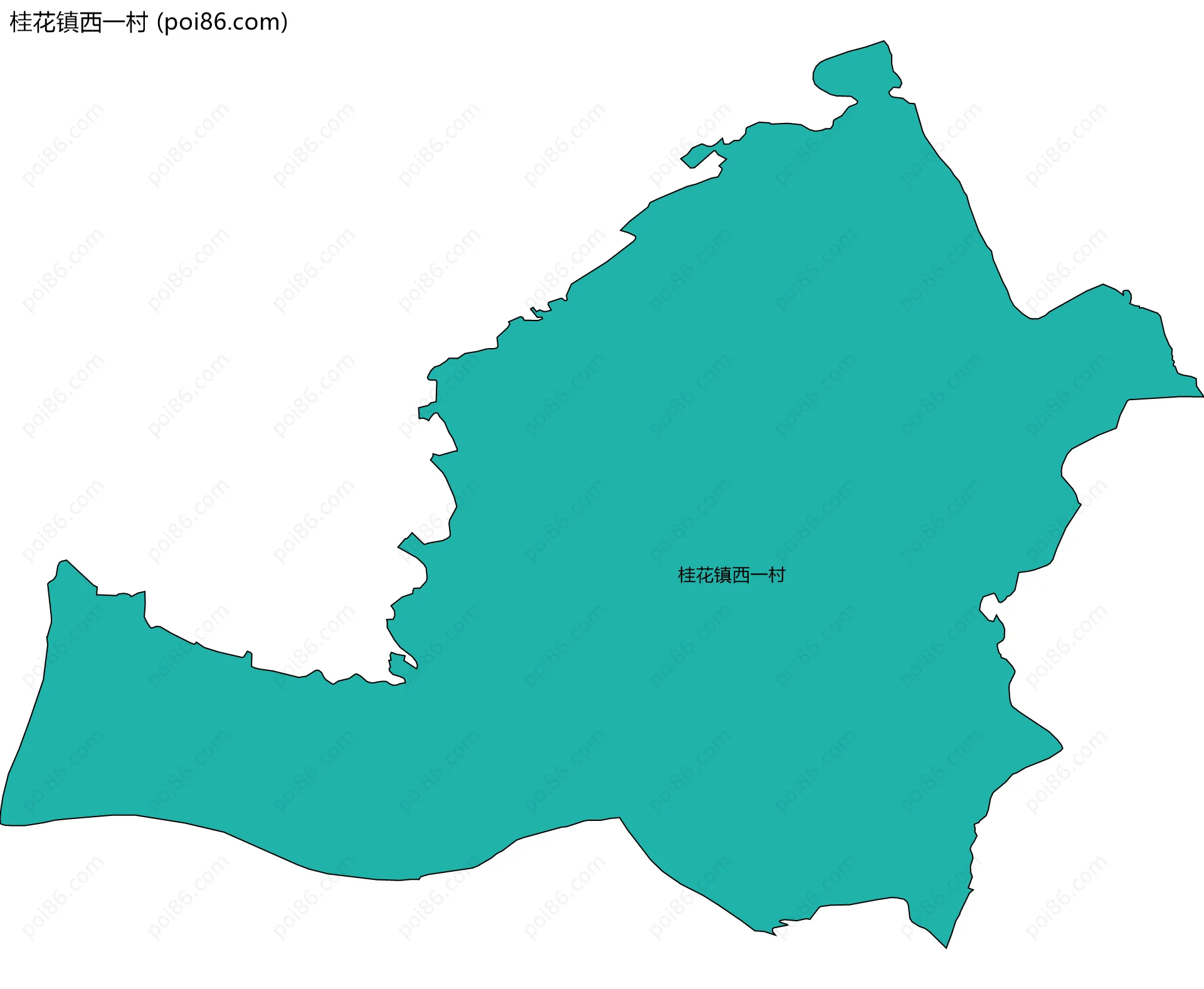 桂花镇西一村边界地图