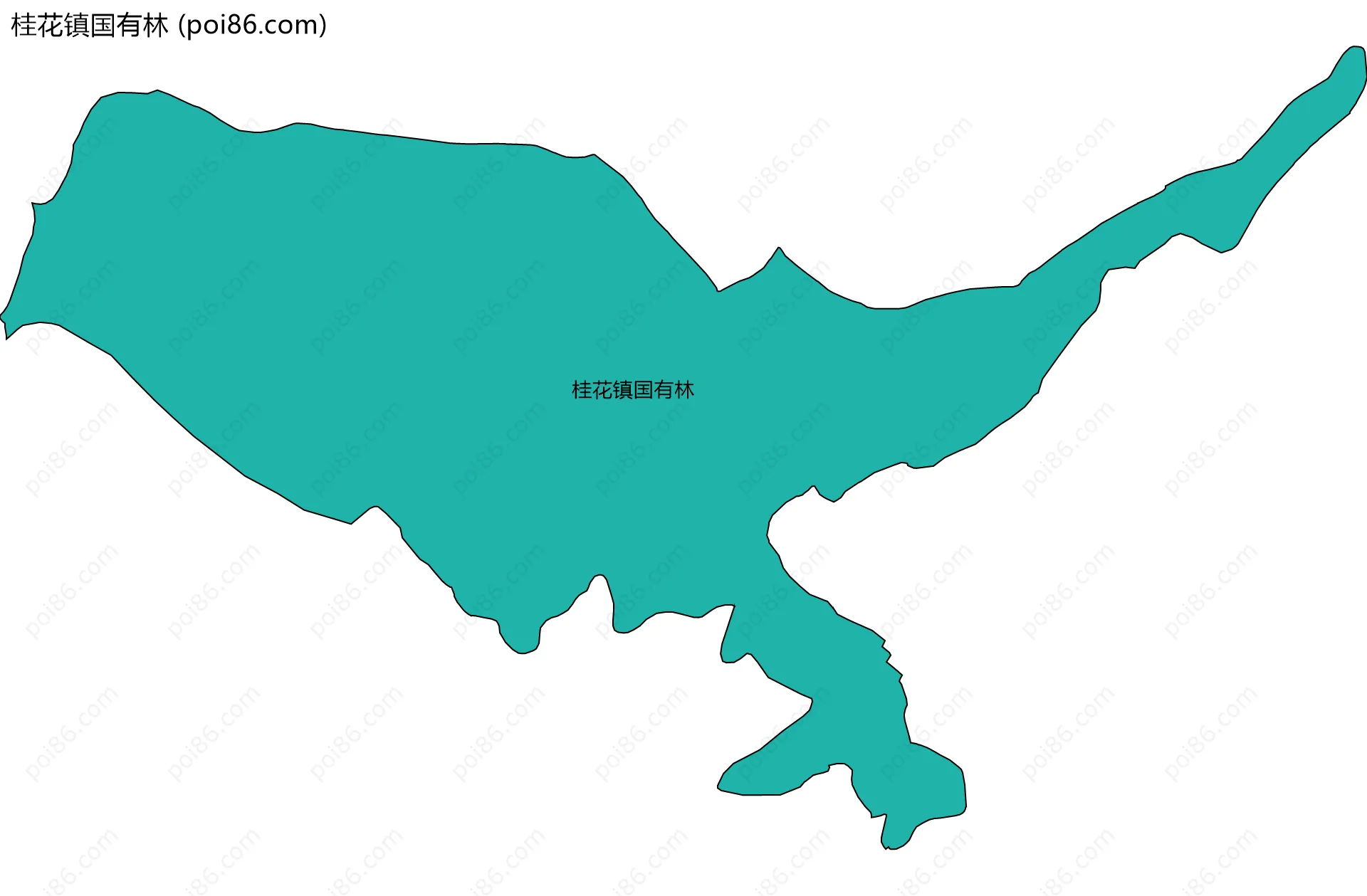 桂花镇国有林边界地图