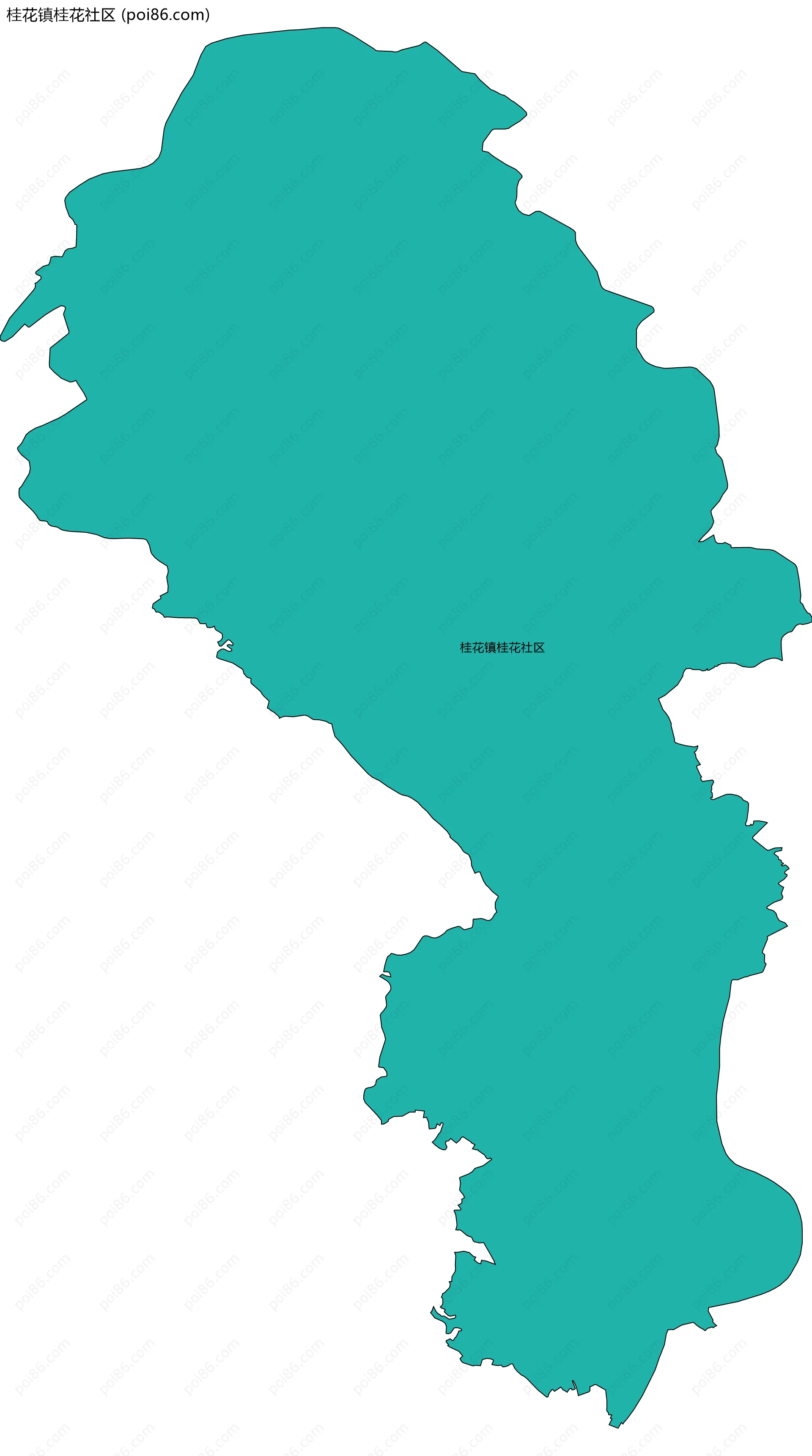 桂花镇桂花社区边界地图