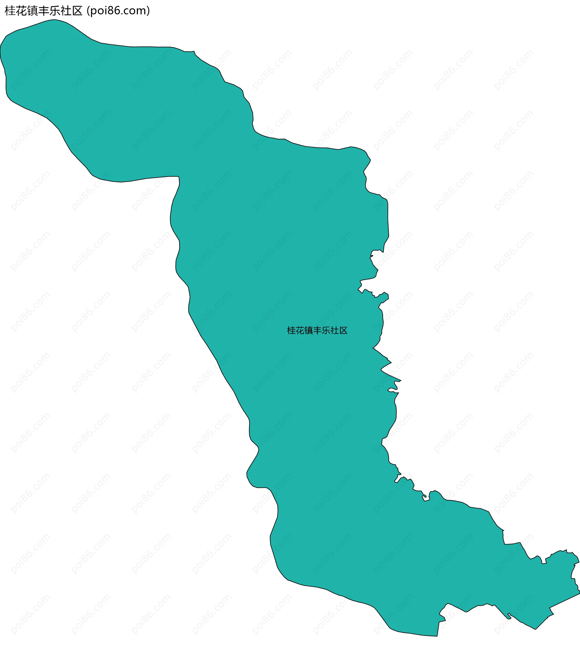 桂花镇丰乐社区边界地图