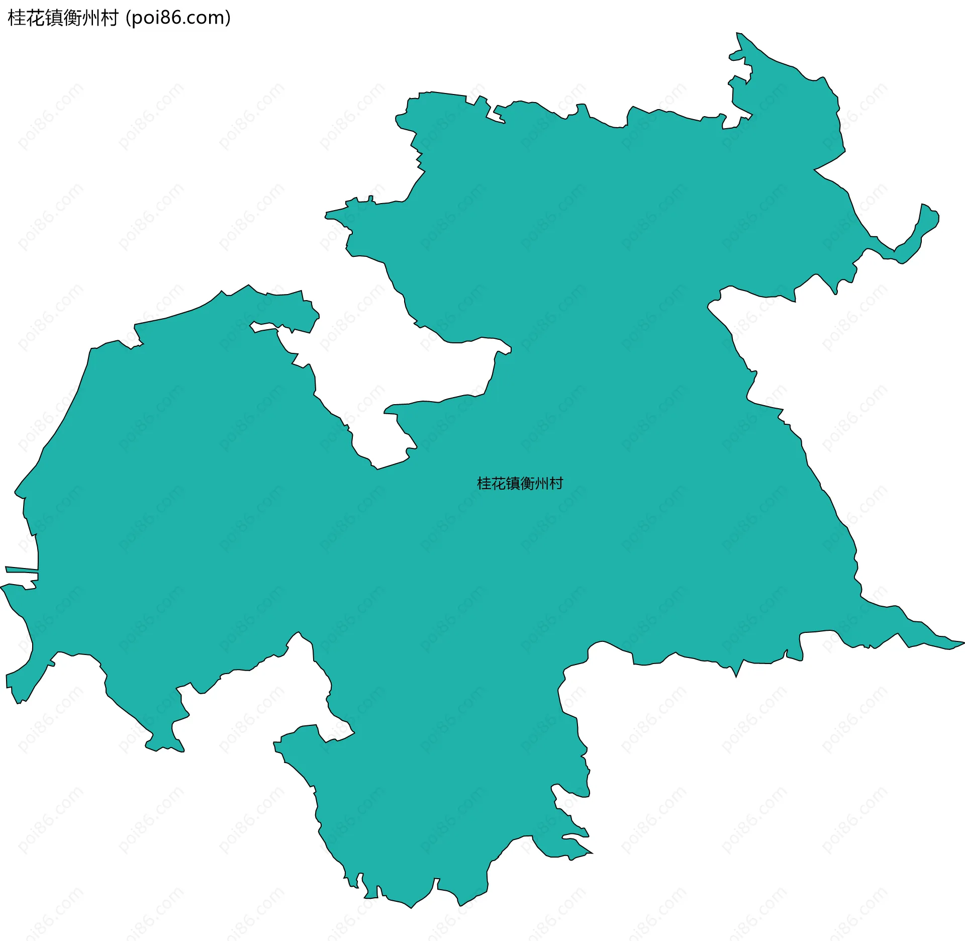 桂花镇衡州村边界地图