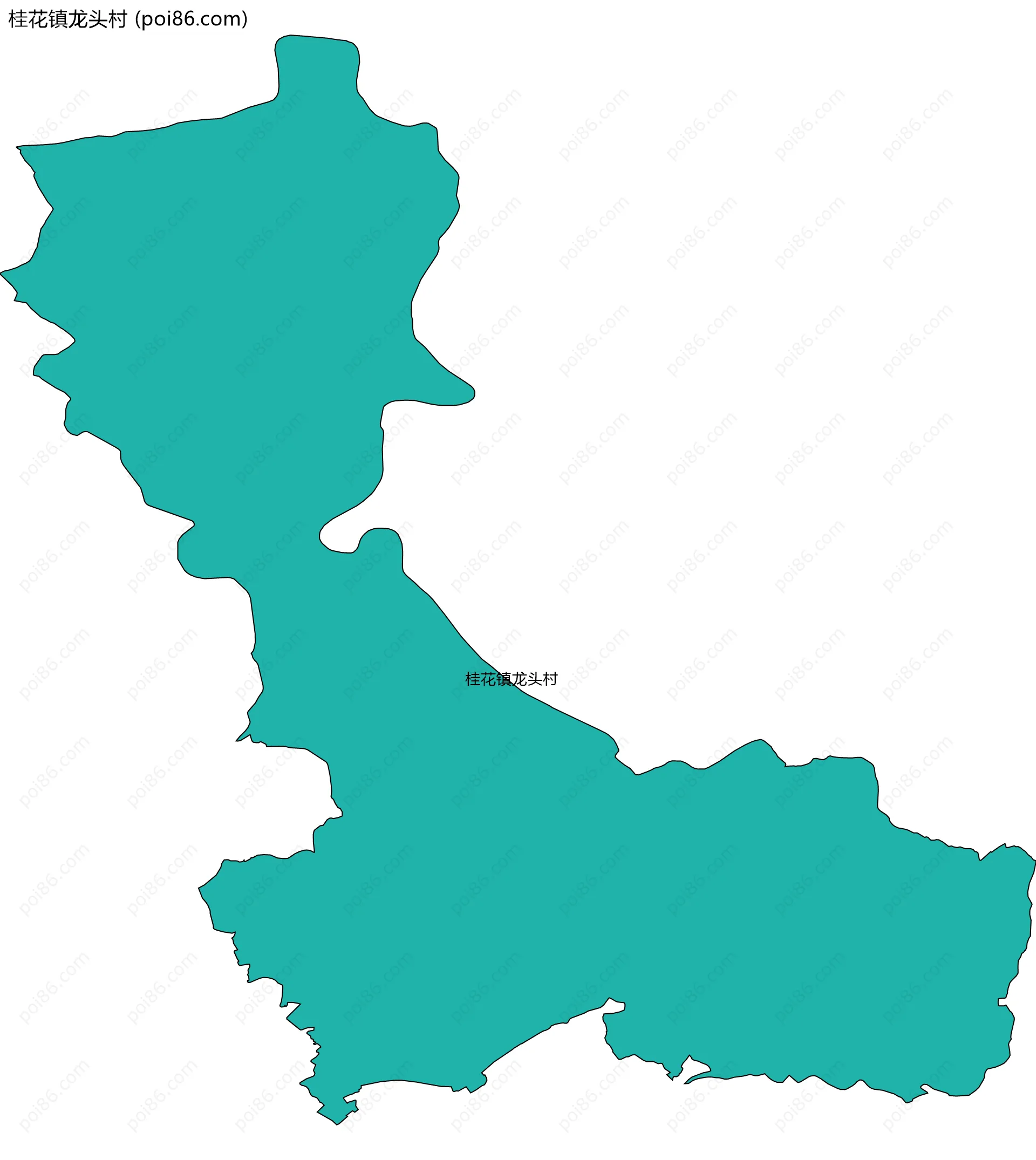 桂花镇龙头村边界地图