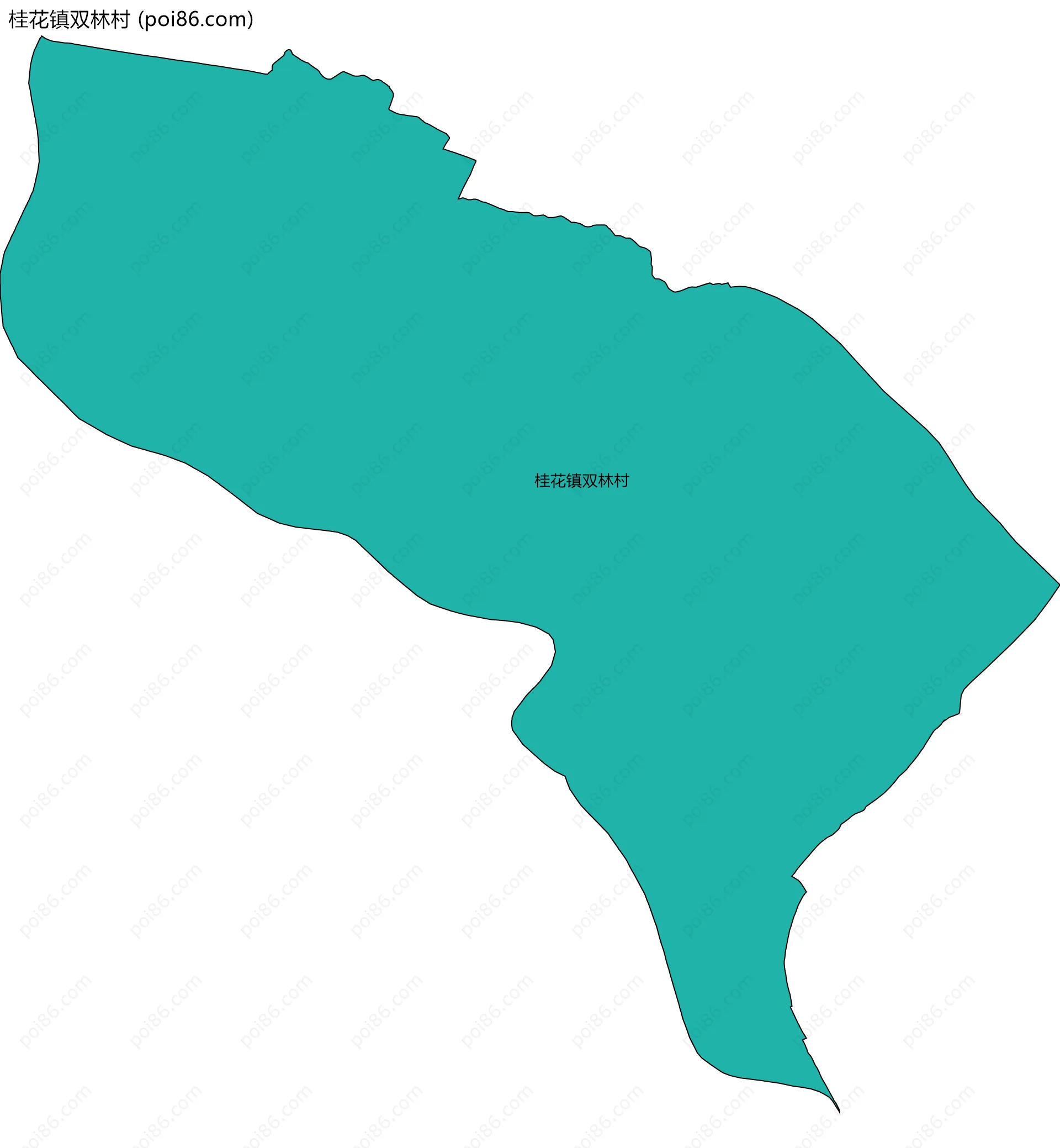 桂花镇双林村边界地图