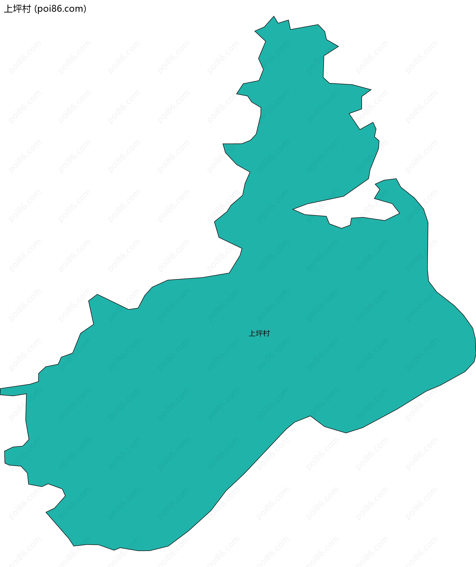 上坪村边界地图