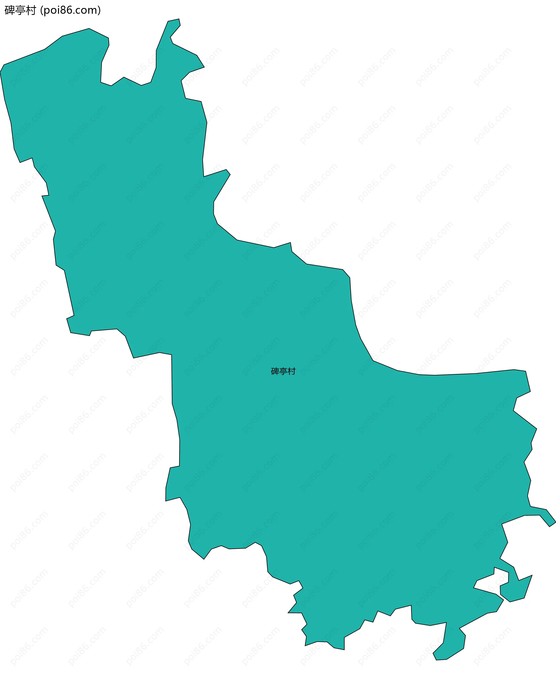 碑亭村边界地图